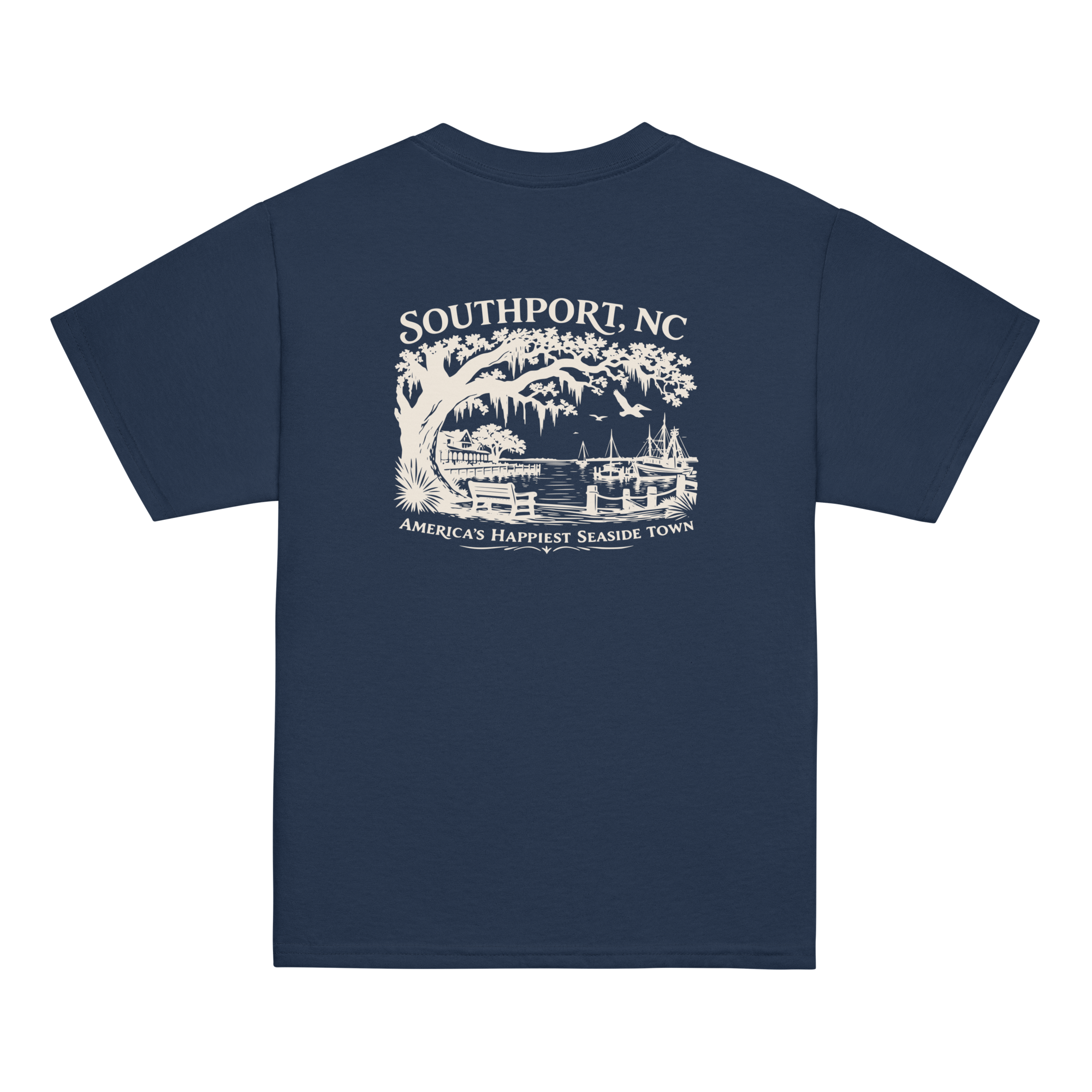 Southport, NC - Happy Seaside Town - Youth Classic Tee