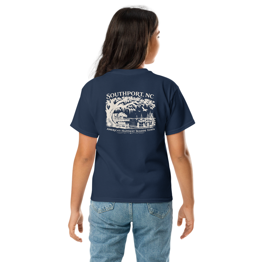 Southport, NC - Happy Seaside Town - Youth Classic Tee