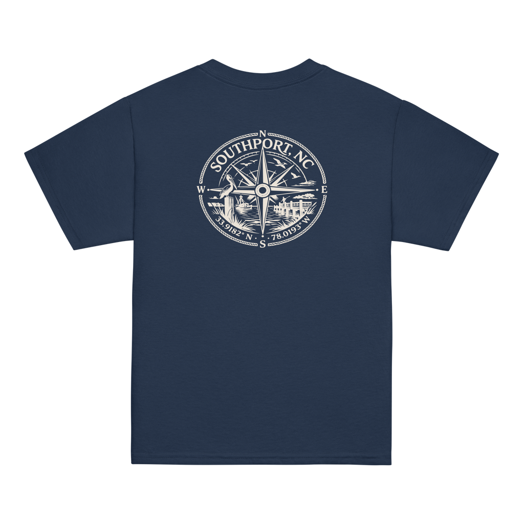 Southport, NC - Compass - Youth Classic Tee