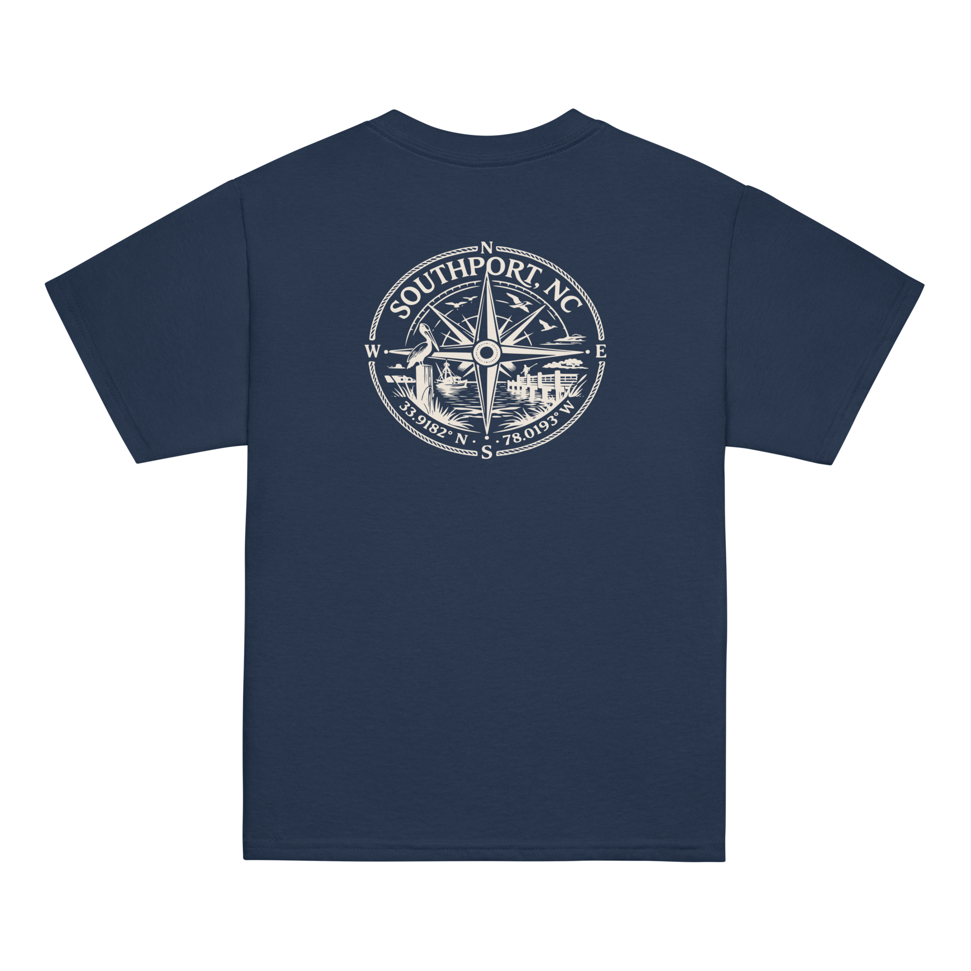 Southport, NC - Compass - Youth Classic Tee