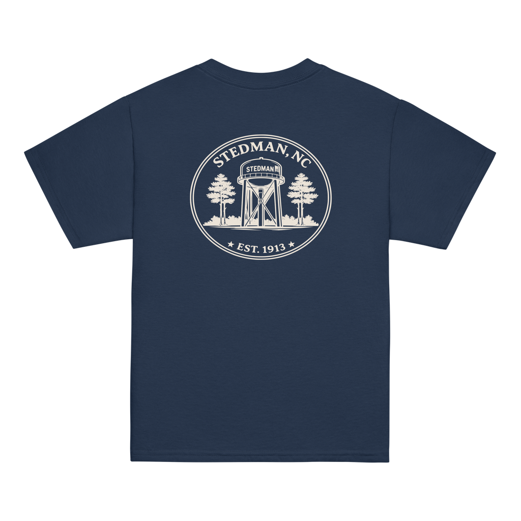 Stedman, NC - Water Tower Round Badge - Youth Classic Tee