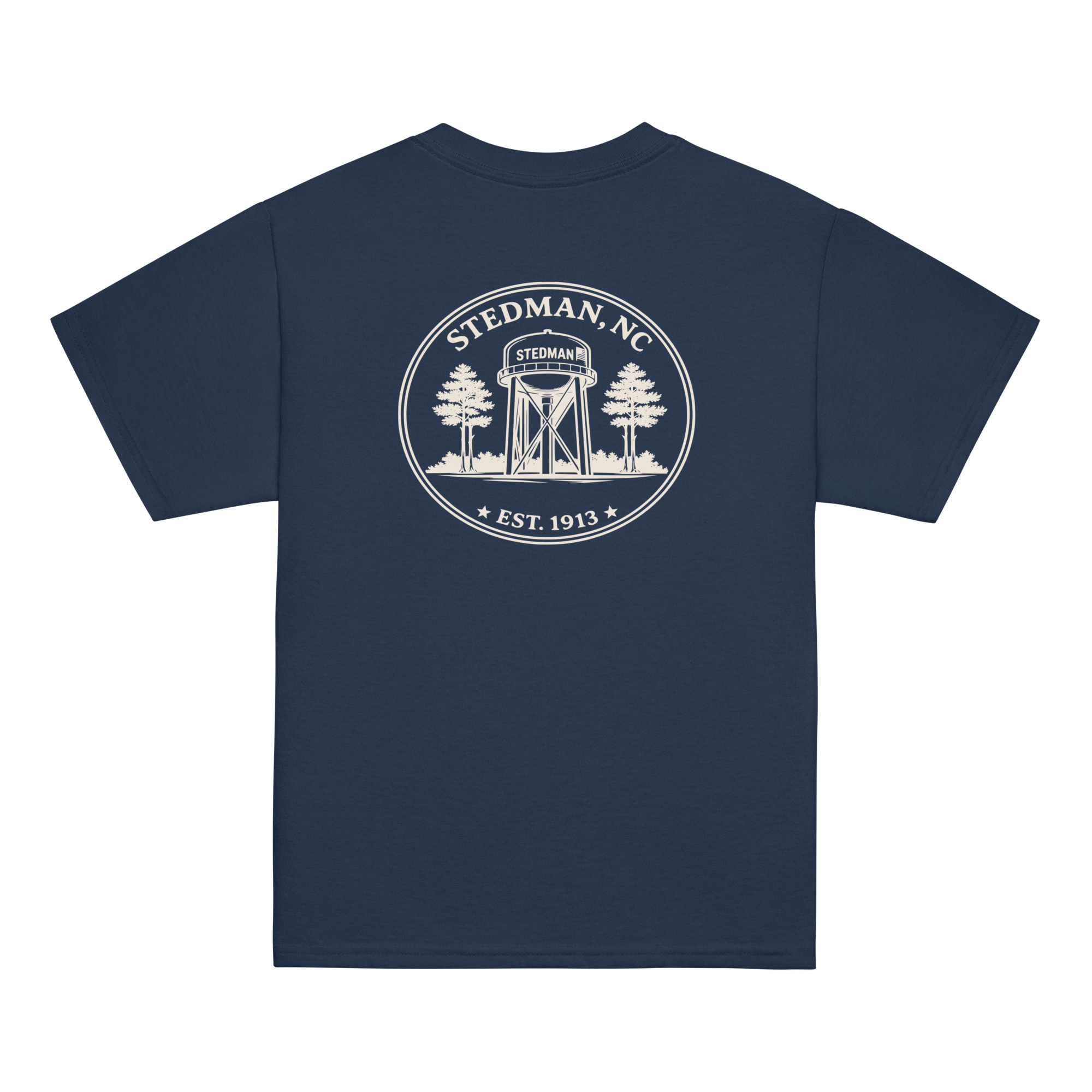 Stedman, NC - Water Tower Round Badge - Youth Classic Tee