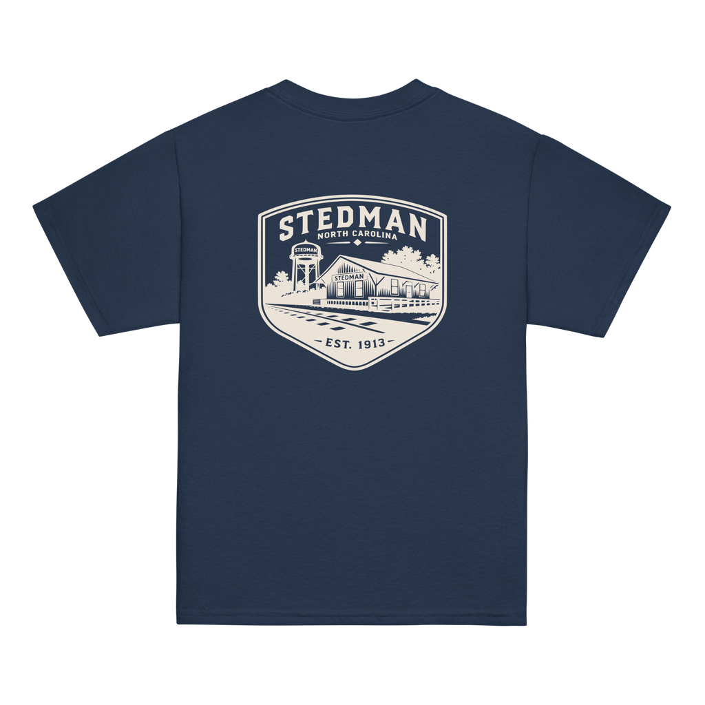 Stedman, NC - Train Depot Badge - Youth Classic Tee