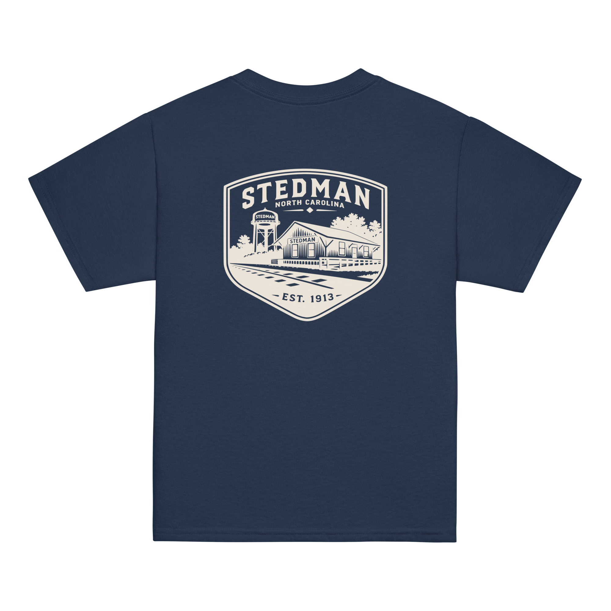 Stedman, NC - Train Depot Badge - Youth Classic Tee