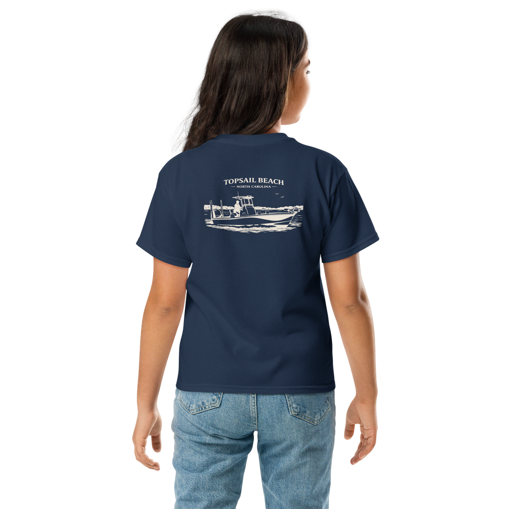 Topsail Beach, NC - Boat Days - Youth Classic Tee