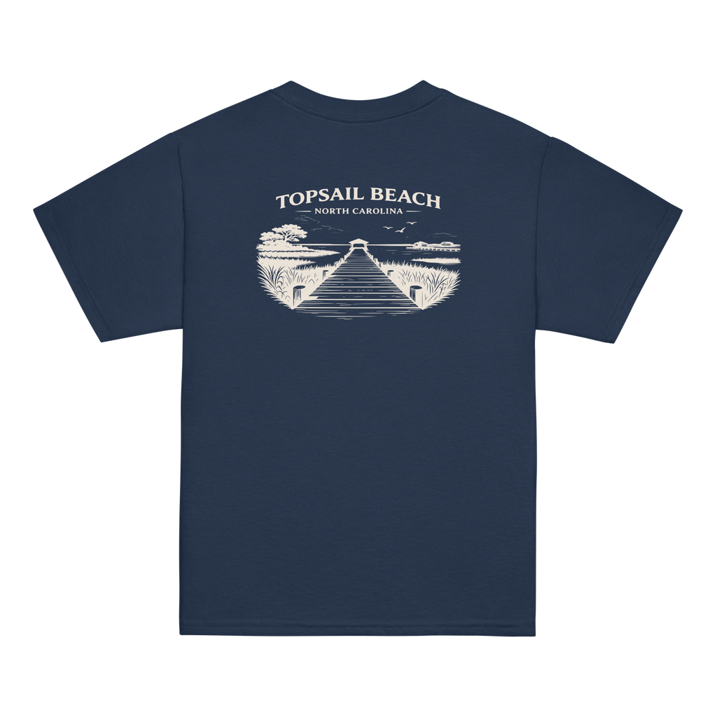 Topsail Beach, NC - On The Dock - Youth Classic Tee