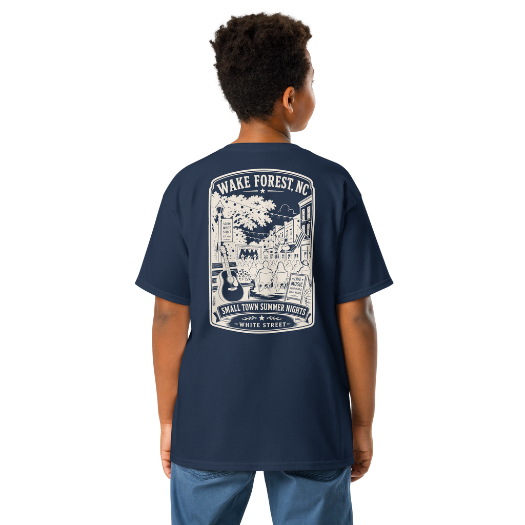 Wake Forest, NC - Small Town Summer Nights - Youth Classic Tee