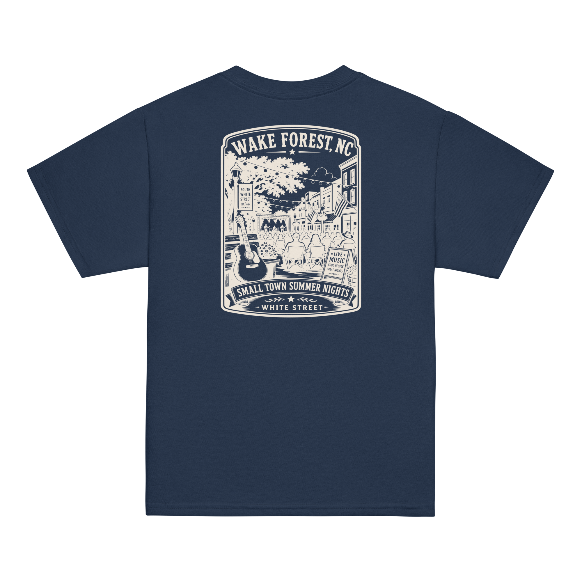 Wake Forest, NC - Small Town Summer Nights - Youth Classic Tee