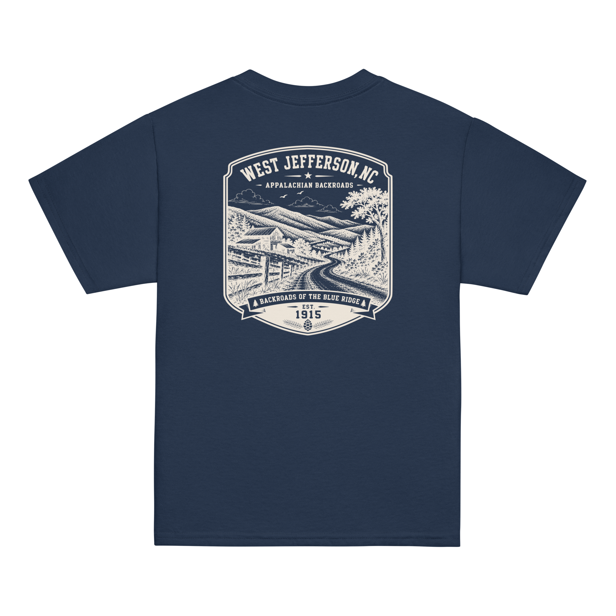 West Jefferson, NC - Appalachian Backroads - Youth Classic Tee