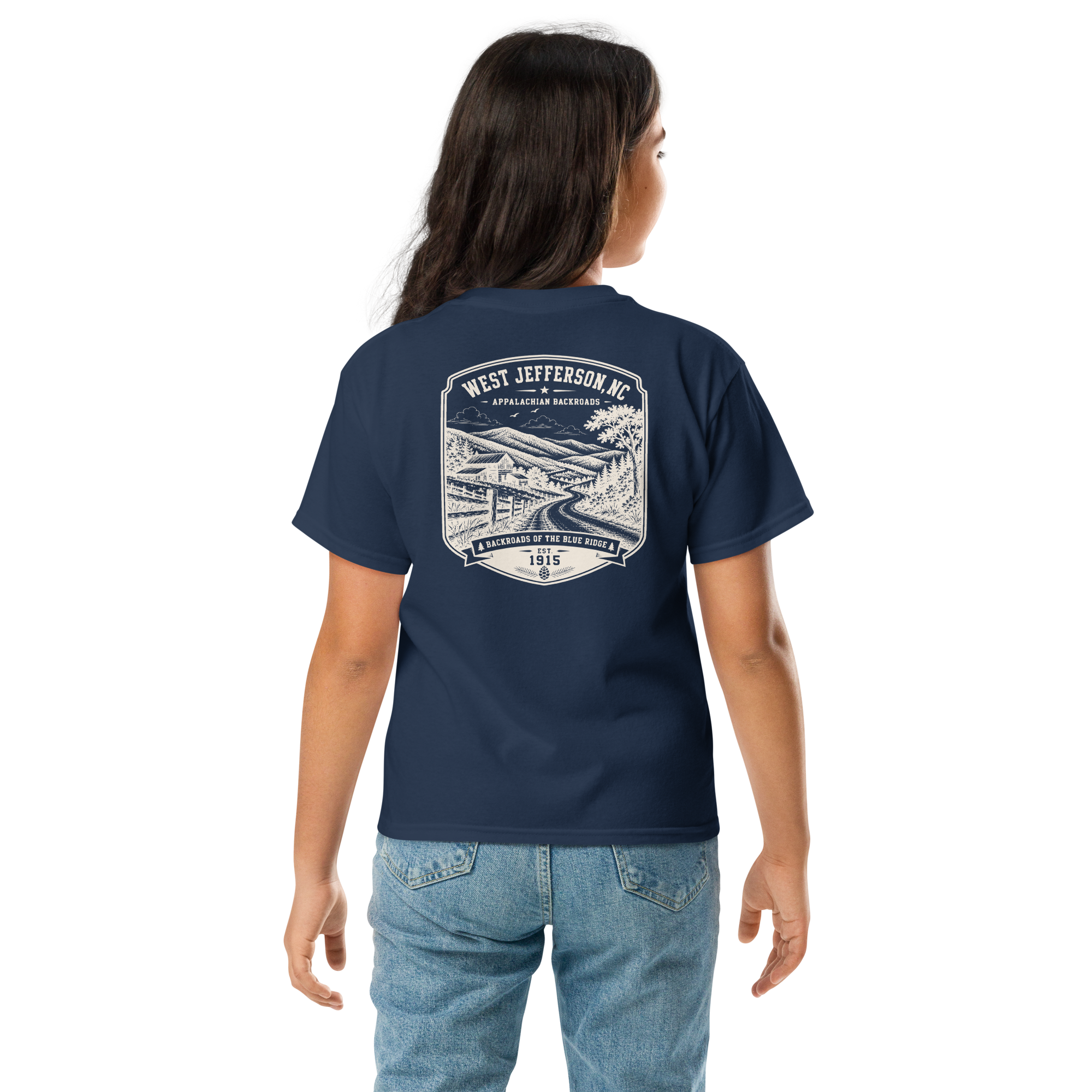 West Jefferson, NC - Appalachian Backroads - Youth Classic Tee