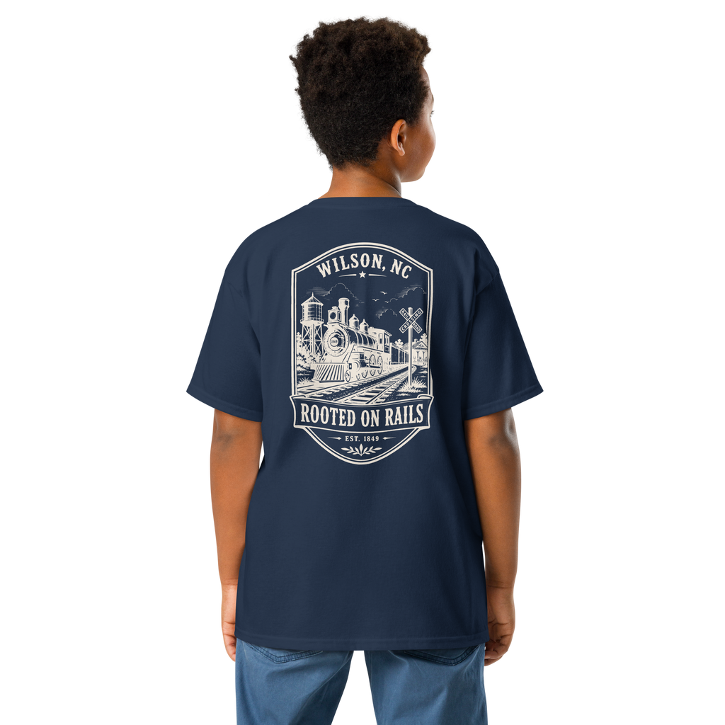 Wilson, NC - Rooted On The Rails - Youth Classic Tee