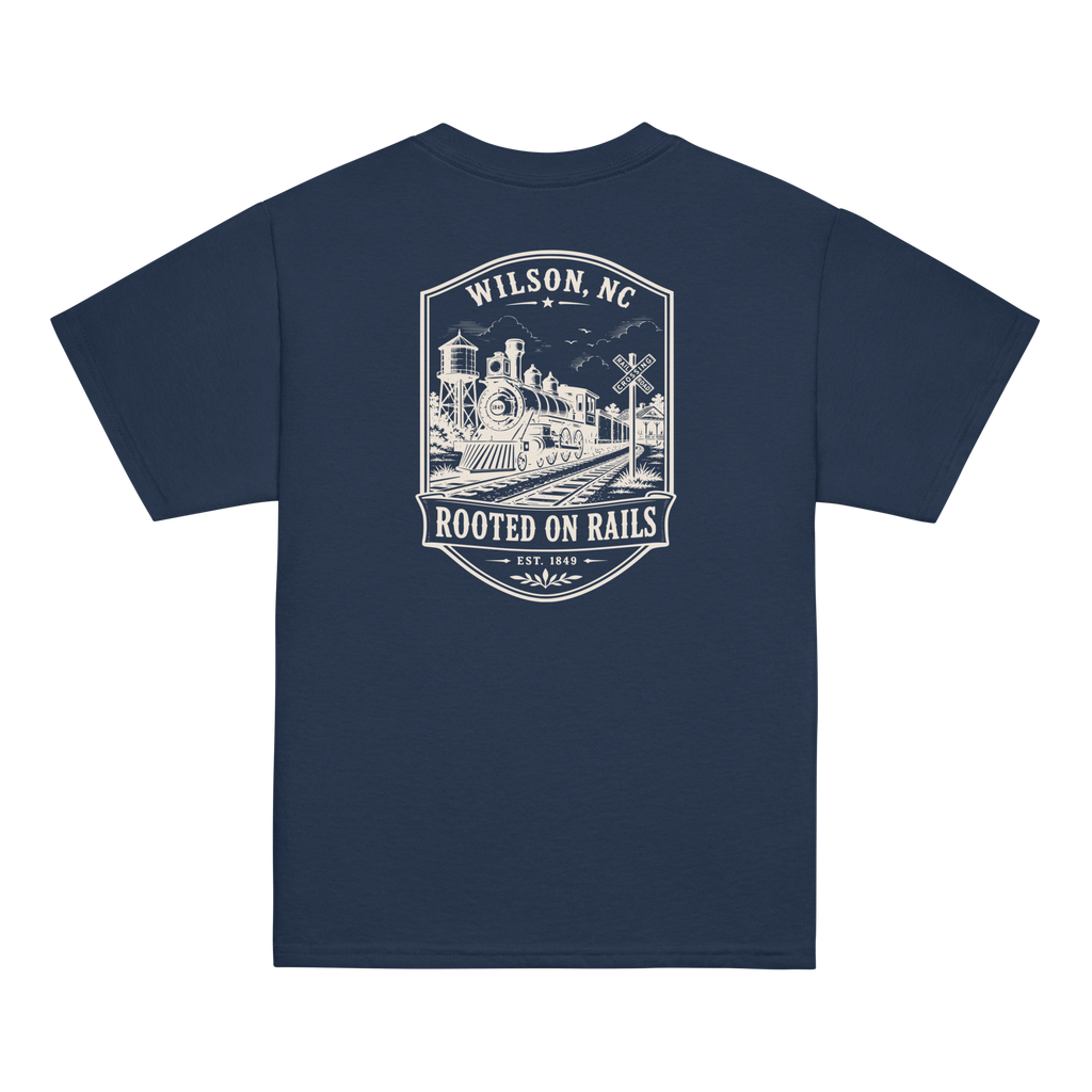 Wilson, NC - Rooted On The Rails - Youth Classic Tee