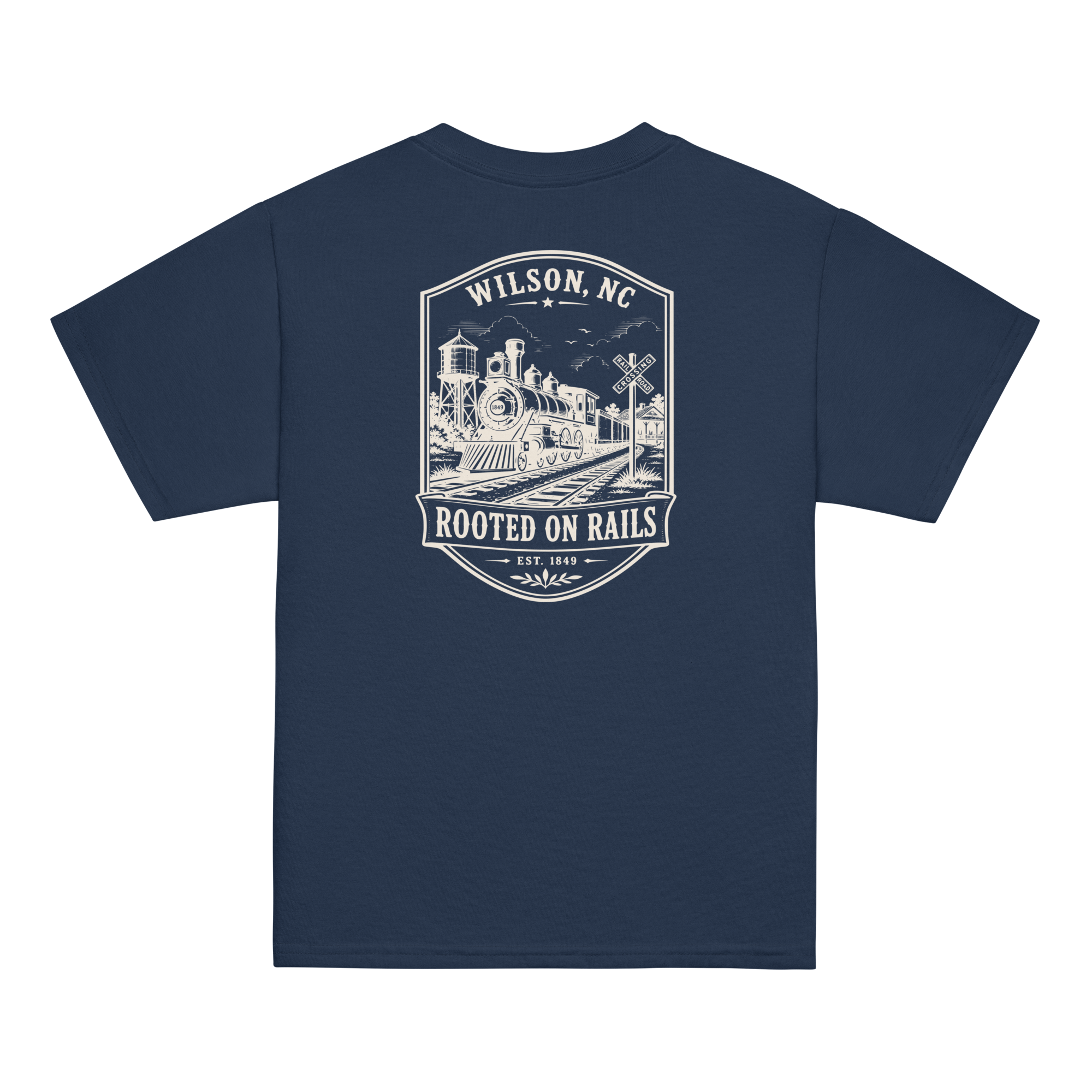 Wilson, NC - Rooted On The Rails - Youth Classic Tee