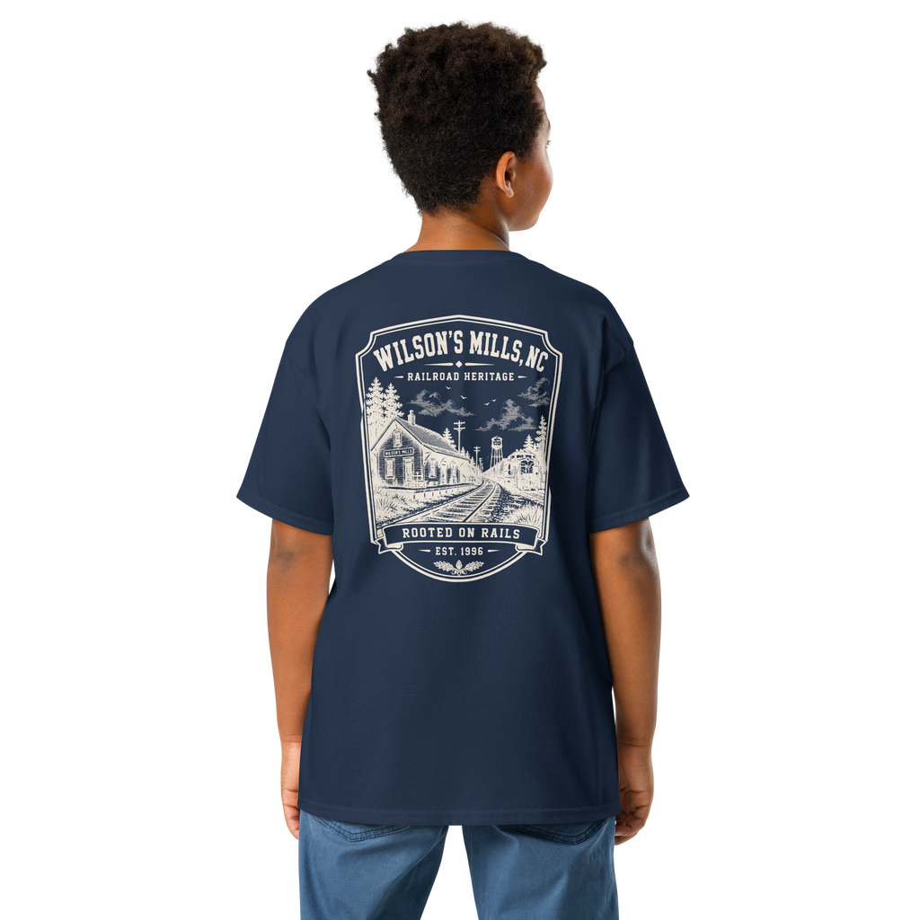 Wilson's Mills, NC - Rooted On Rails - Youth Classic Tee