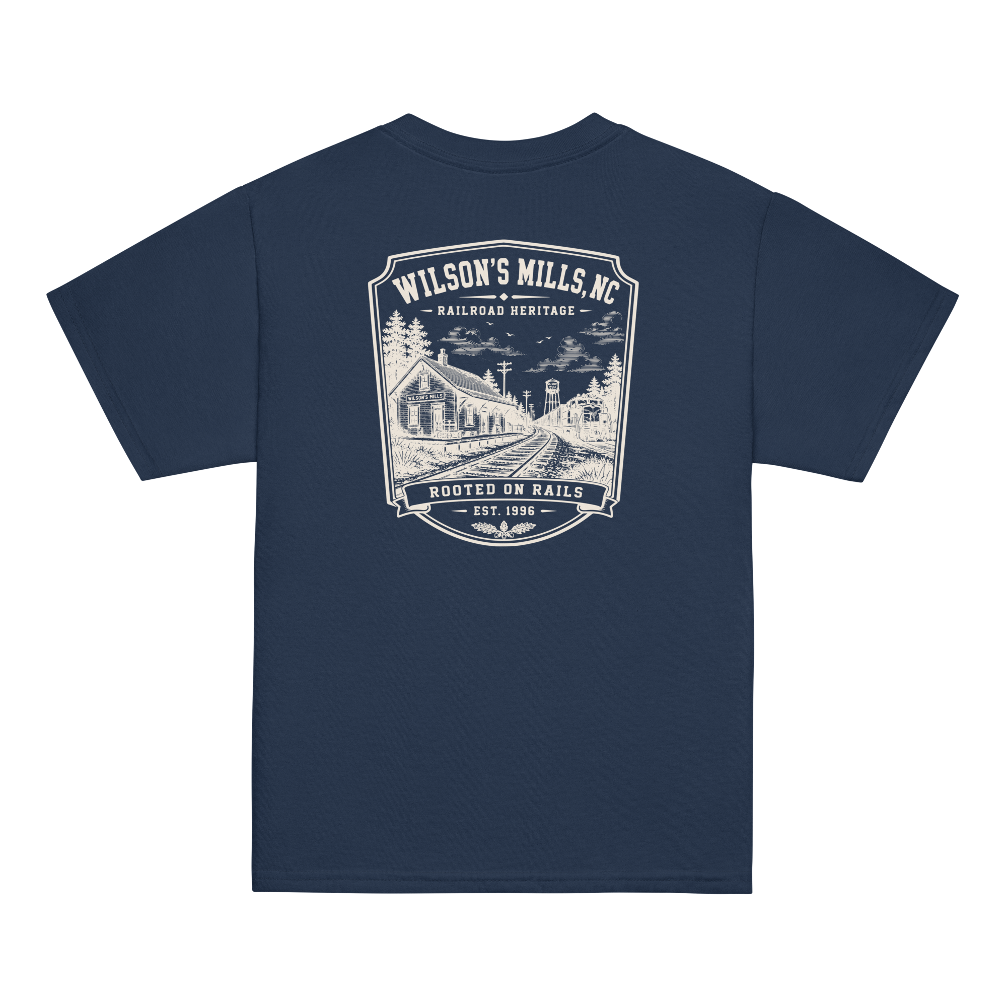 Wilson's Mills, NC - Rooted On Rails - Youth Classic Tee