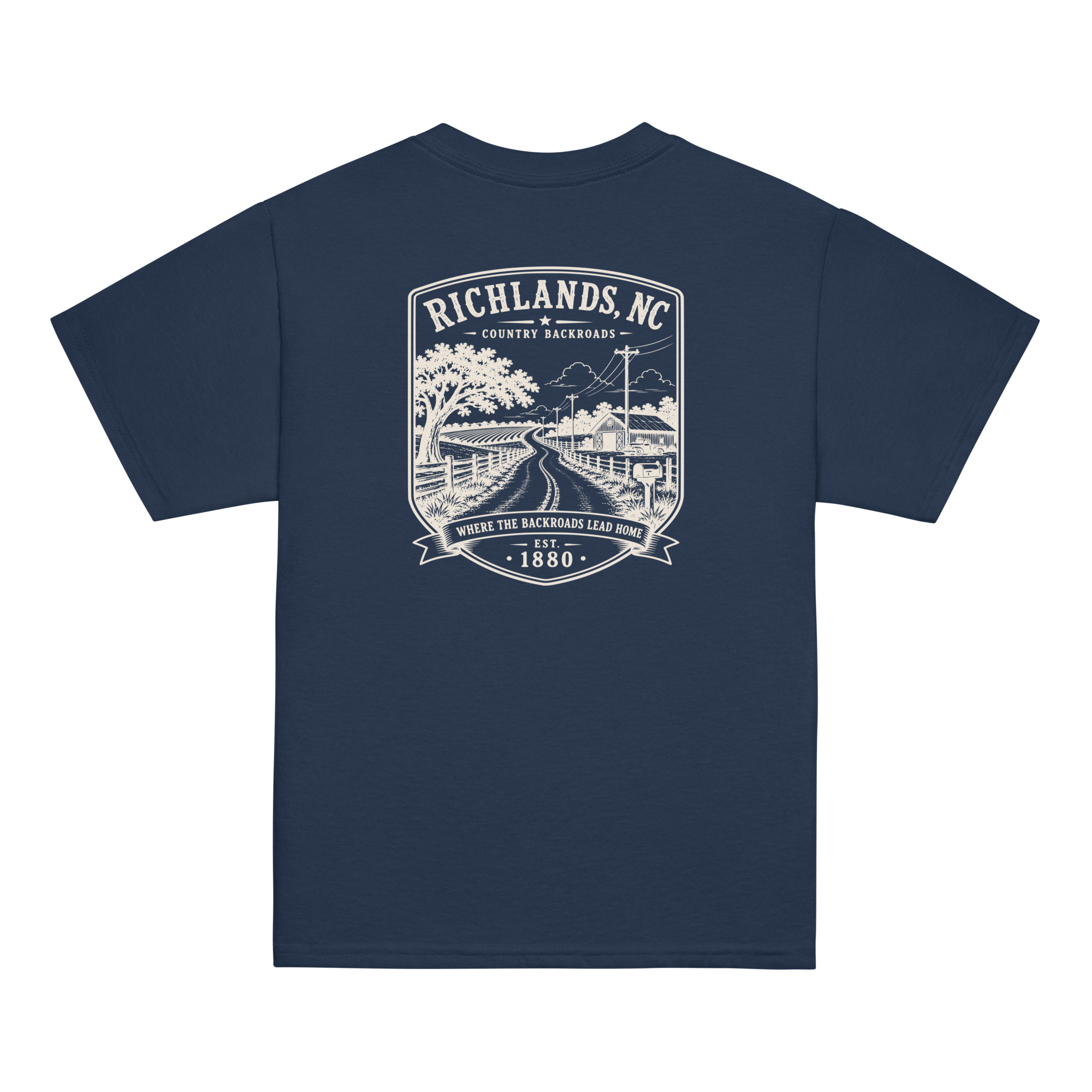 Richlands, NC - Country Backroads - Youth Classic Tee