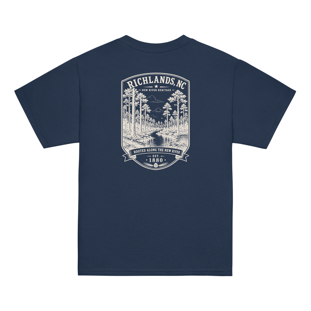 Richlands, NC - Rooted Along The New River - Youth Classic Tee