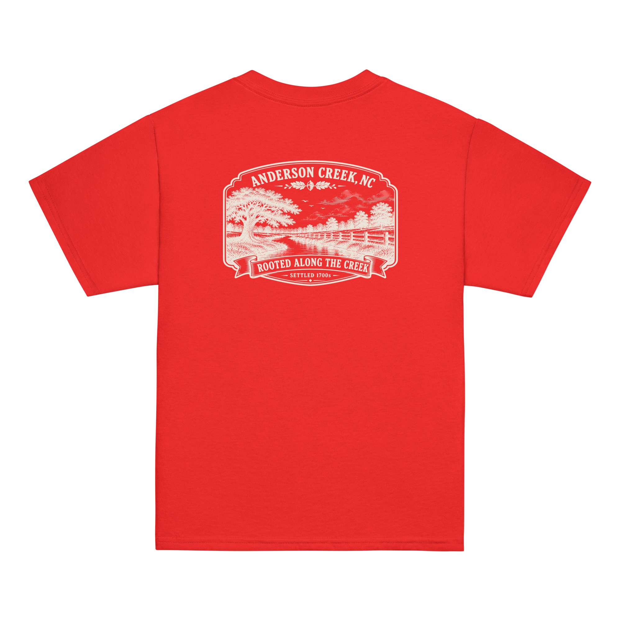 Anderson Creek, NC - Rooted Along The Creek - Youth Classic Tee