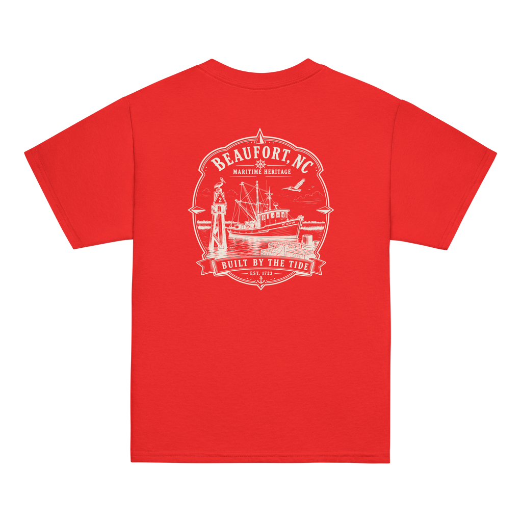 Beaufort, NC - Built By The Tide - Youth Classic Tee