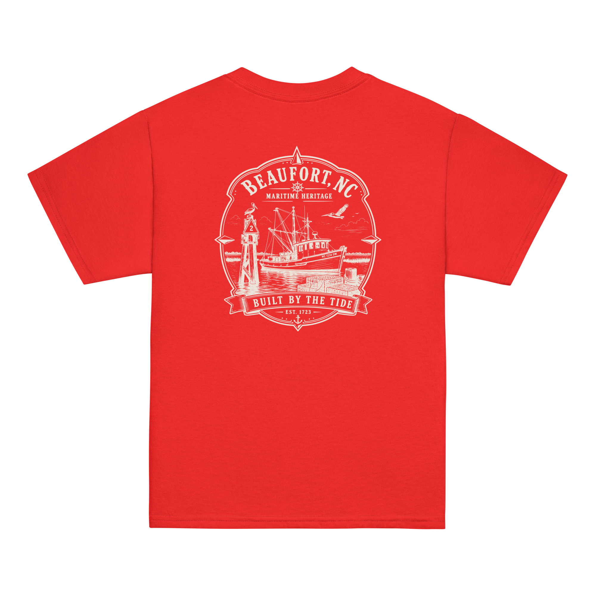 Beaufort, NC - Built By The Tide - Youth Classic Tee