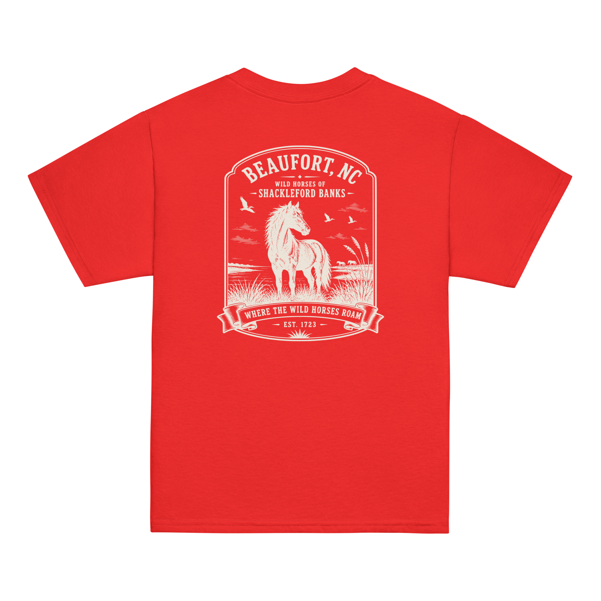 Beaufort, NC - Wild Horses Of Shackleford - Youth Classic Tee