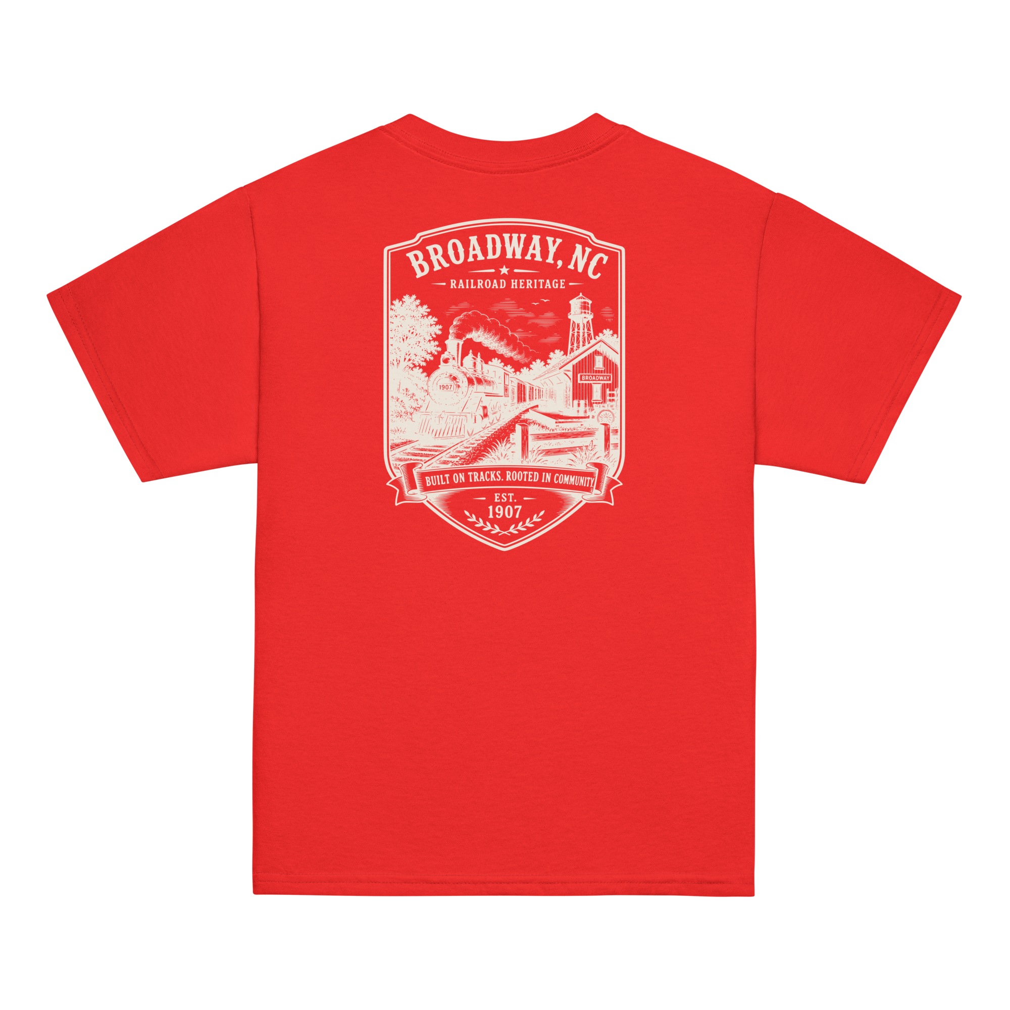 Broadway, NC - Railroad Heritage - Youth Classic Tee