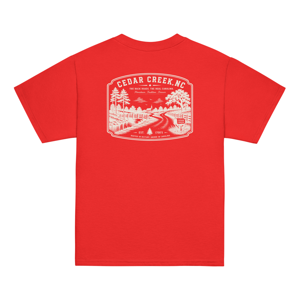 Cedar Creek, NC - The Back Roads - Youth Classic Tee