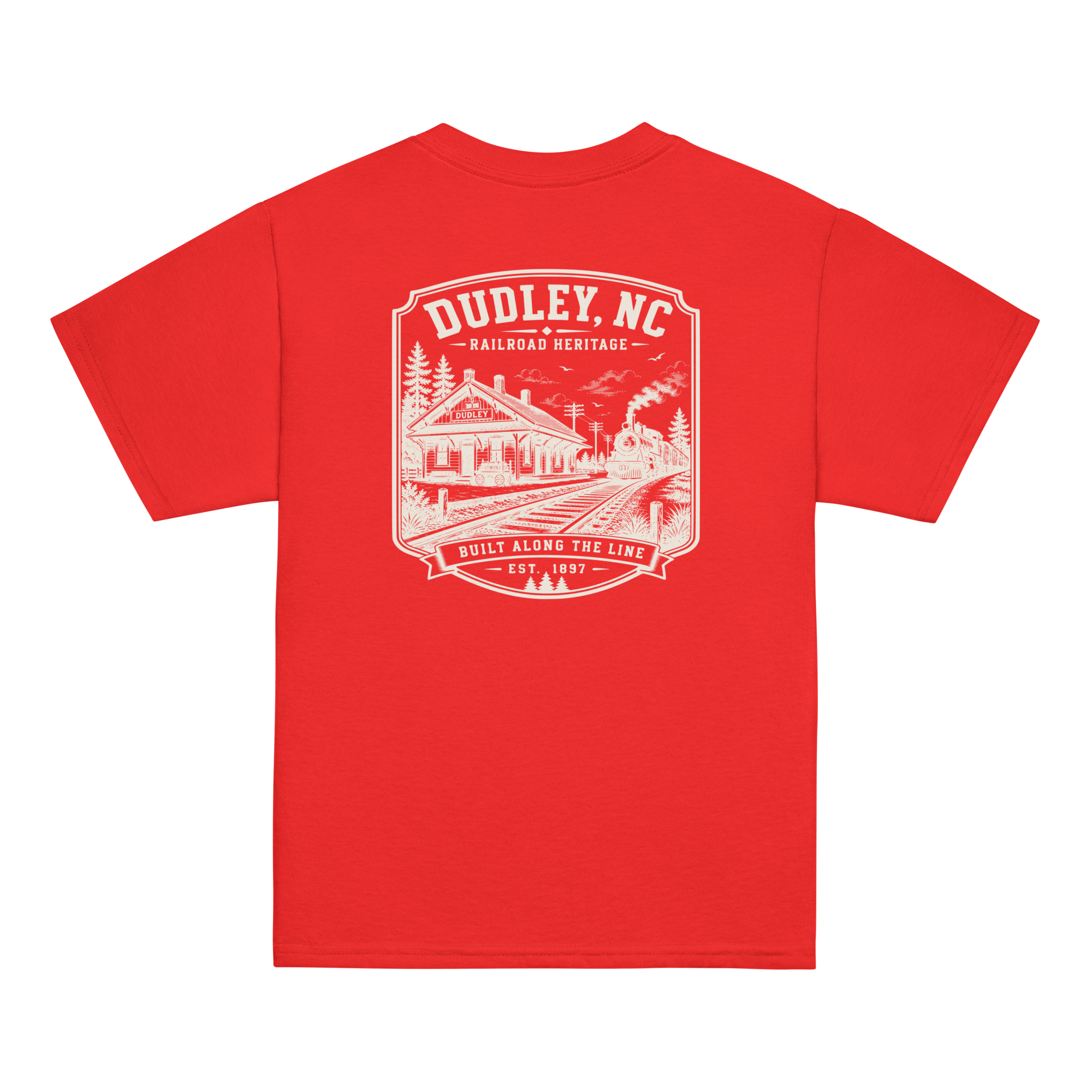 Dudley, NC - Built Along The Line - Youth Classic Tee