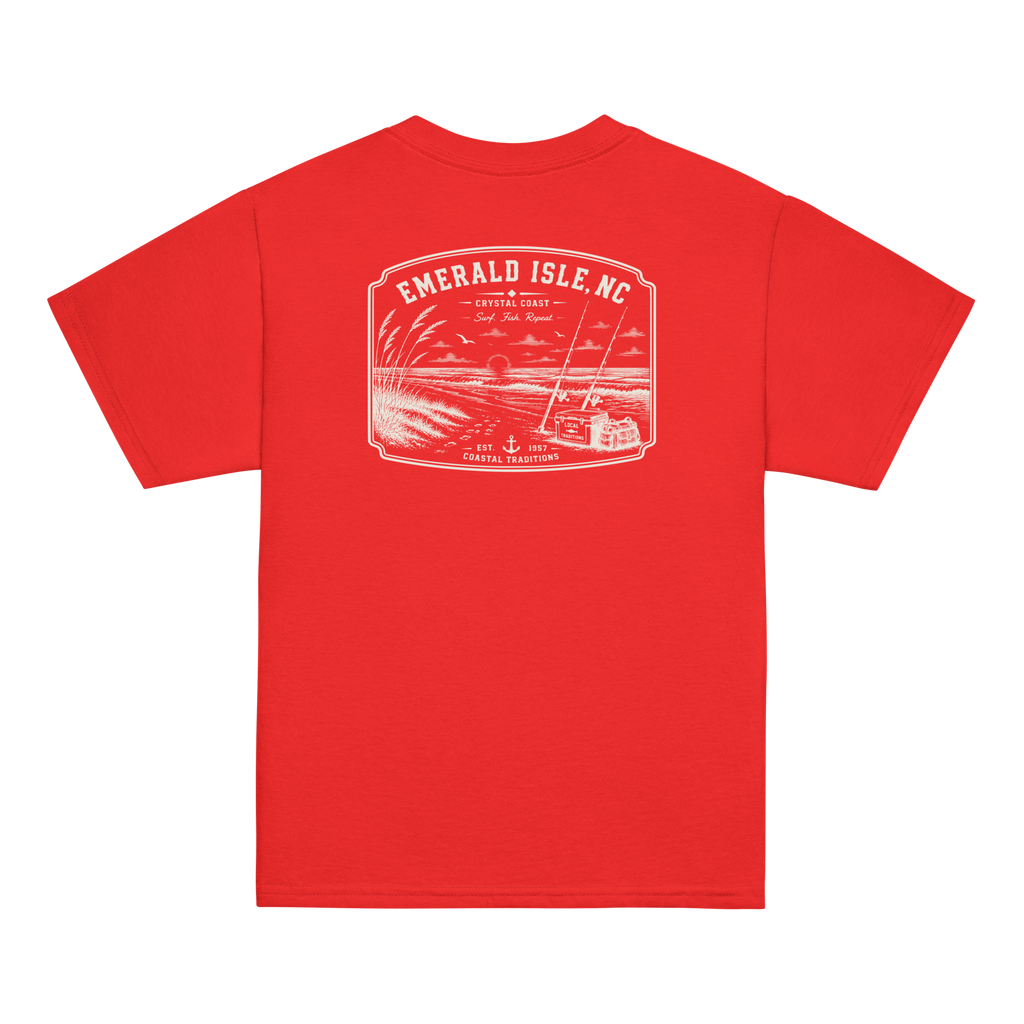 Emerald Isle, NC - Surf. Fish. Repeat - Youth Classic Tee