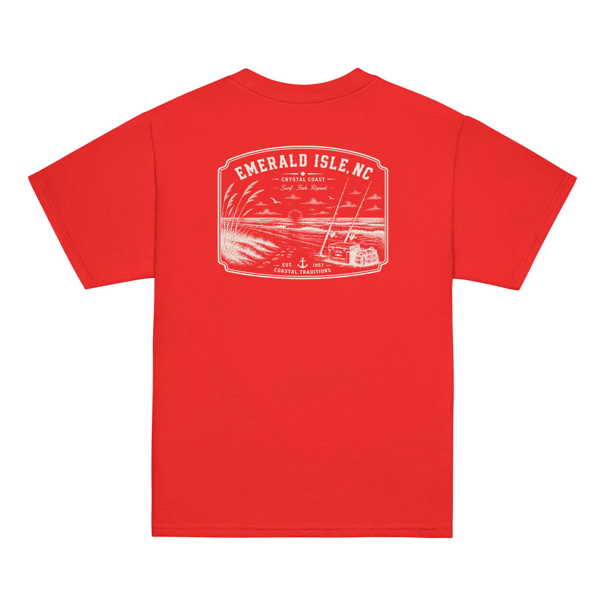 Emerald Isle, NC - Surf. Fish. Repeat - Youth Classic Tee
