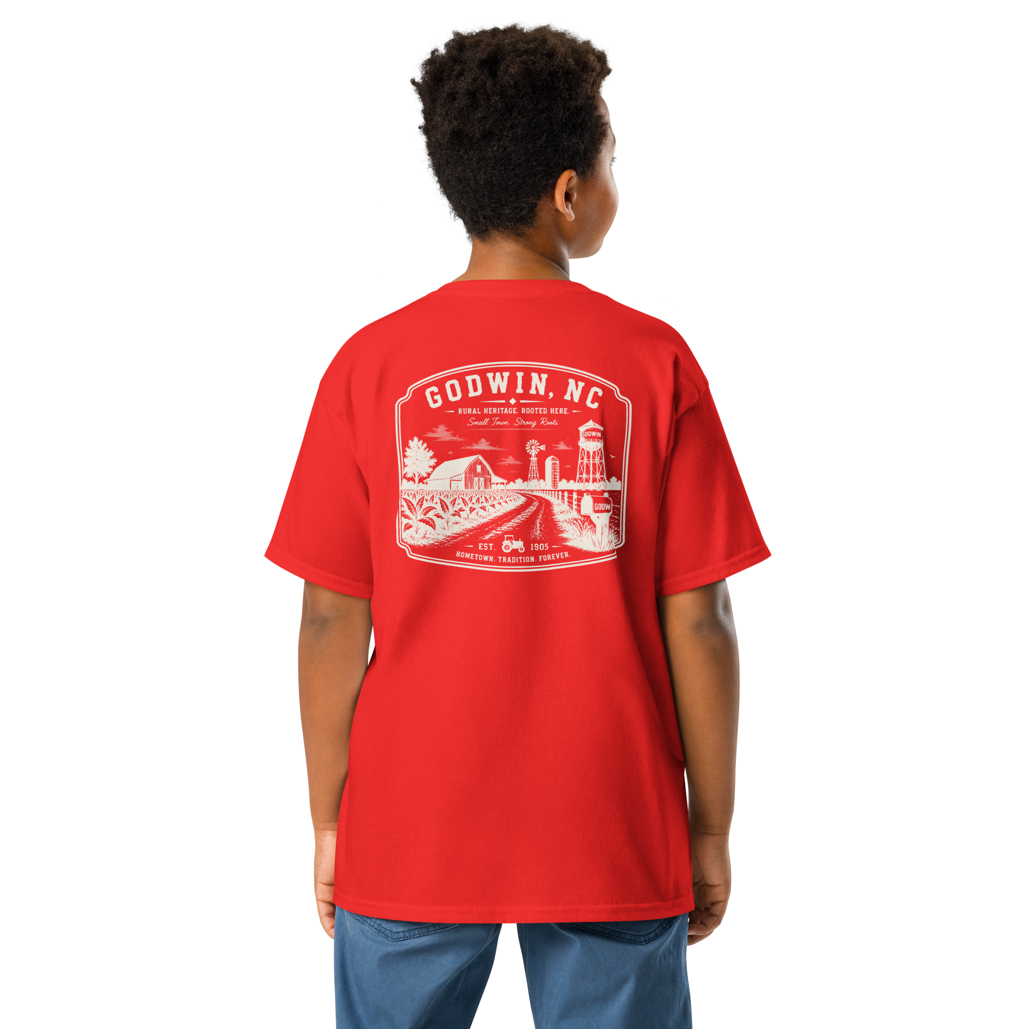 Godwin, NC - Farm Roots - Youth Classic Tee