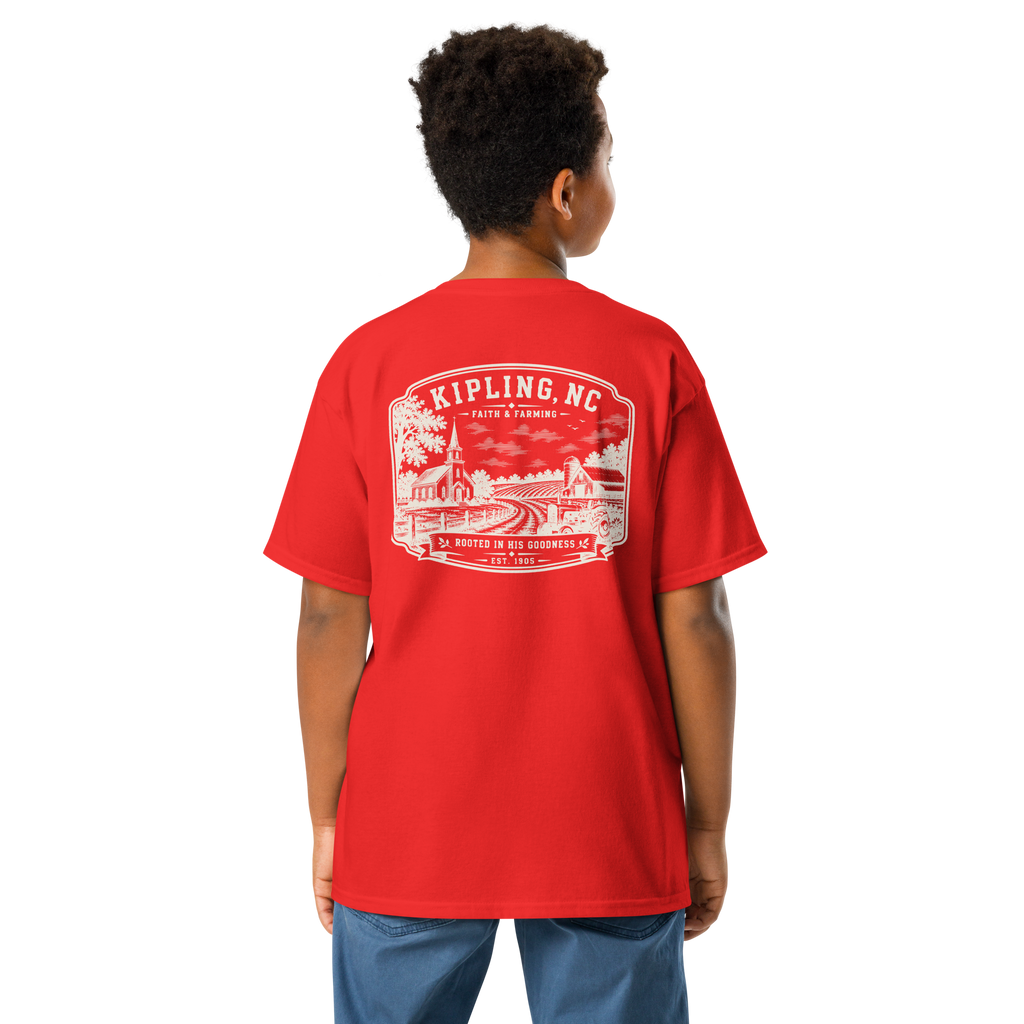 Kipling, NC - Faith & Farming - Youth Classic Tee