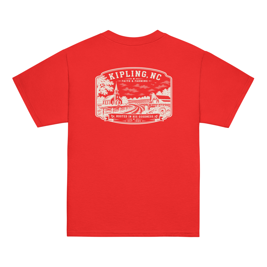 Kipling, NC - Faith & Farming - Youth Classic Tee
