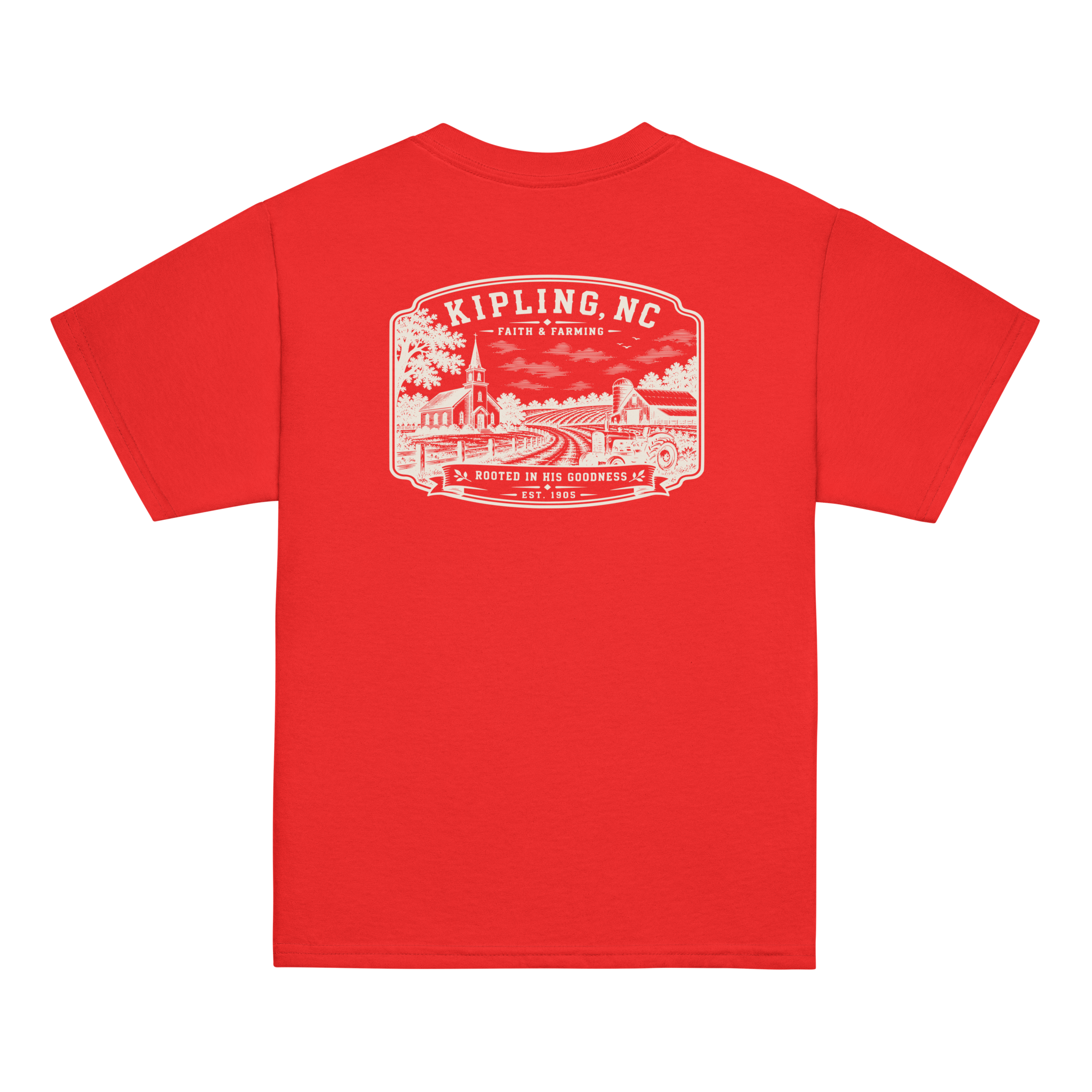 Kipling, NC - Faith & Farming - Youth Classic Tee