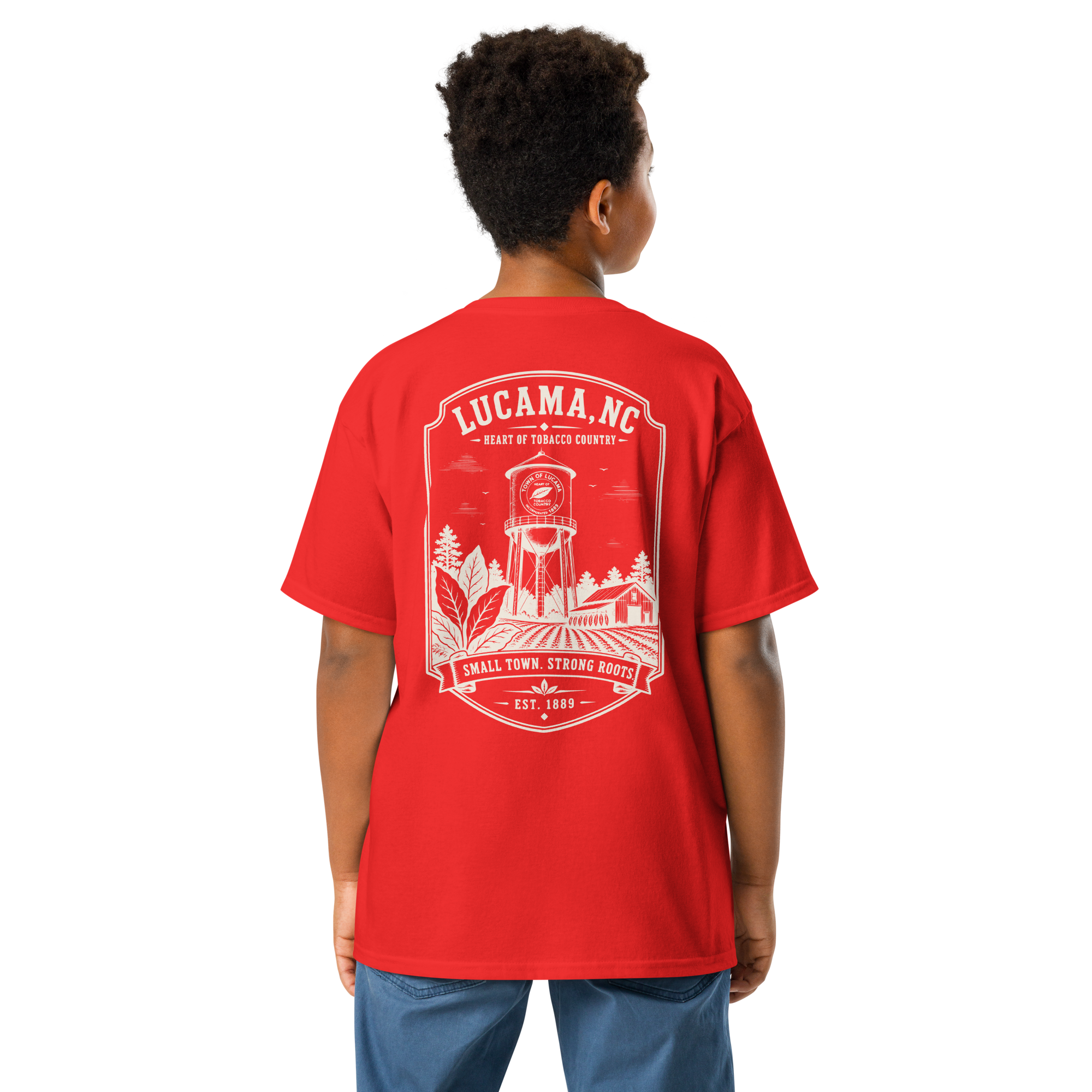 Lucama, NC - Small Town. Strong Roots. - Youth Classic Tee
