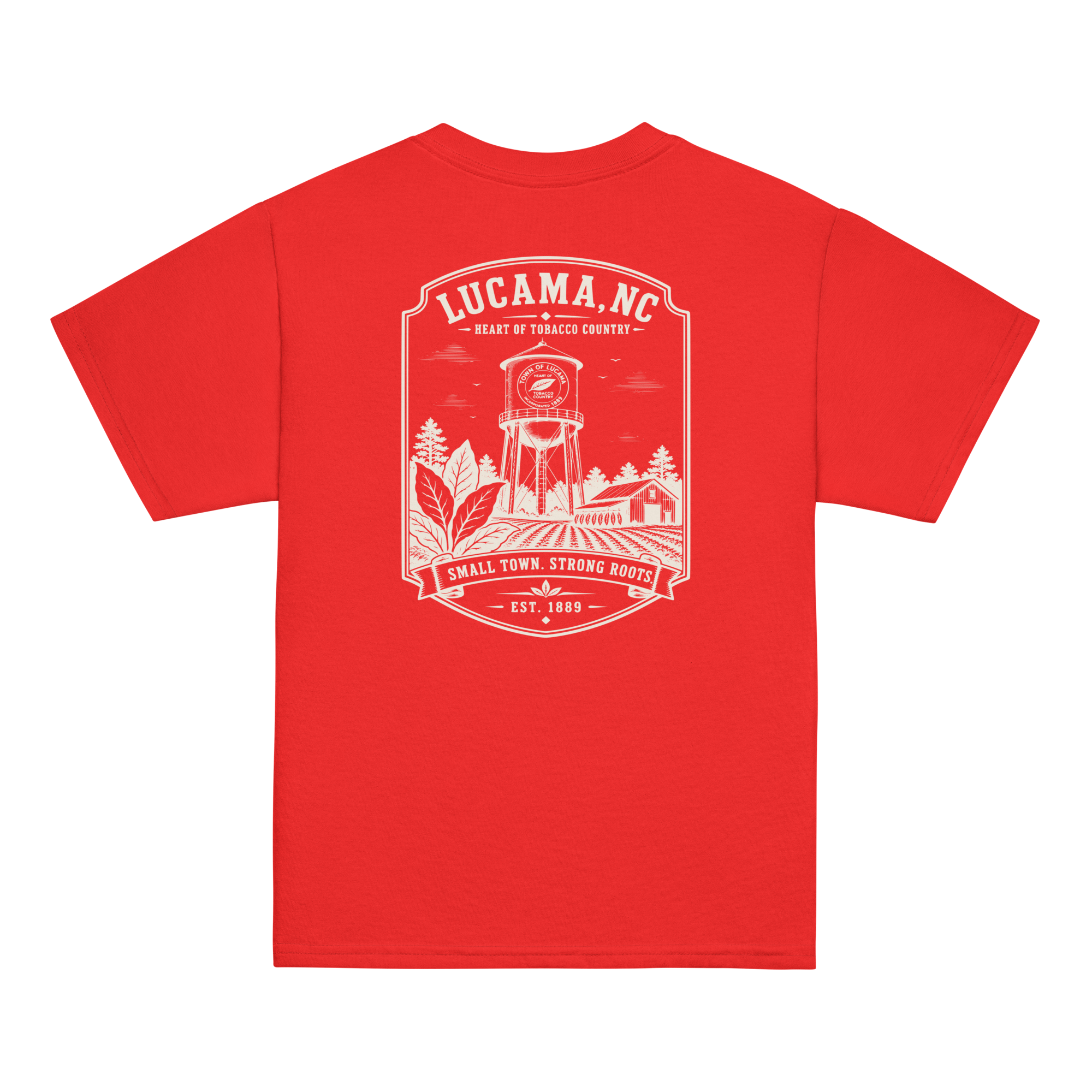 Lucama, NC - Small Town. Strong Roots. - Youth Classic Tee