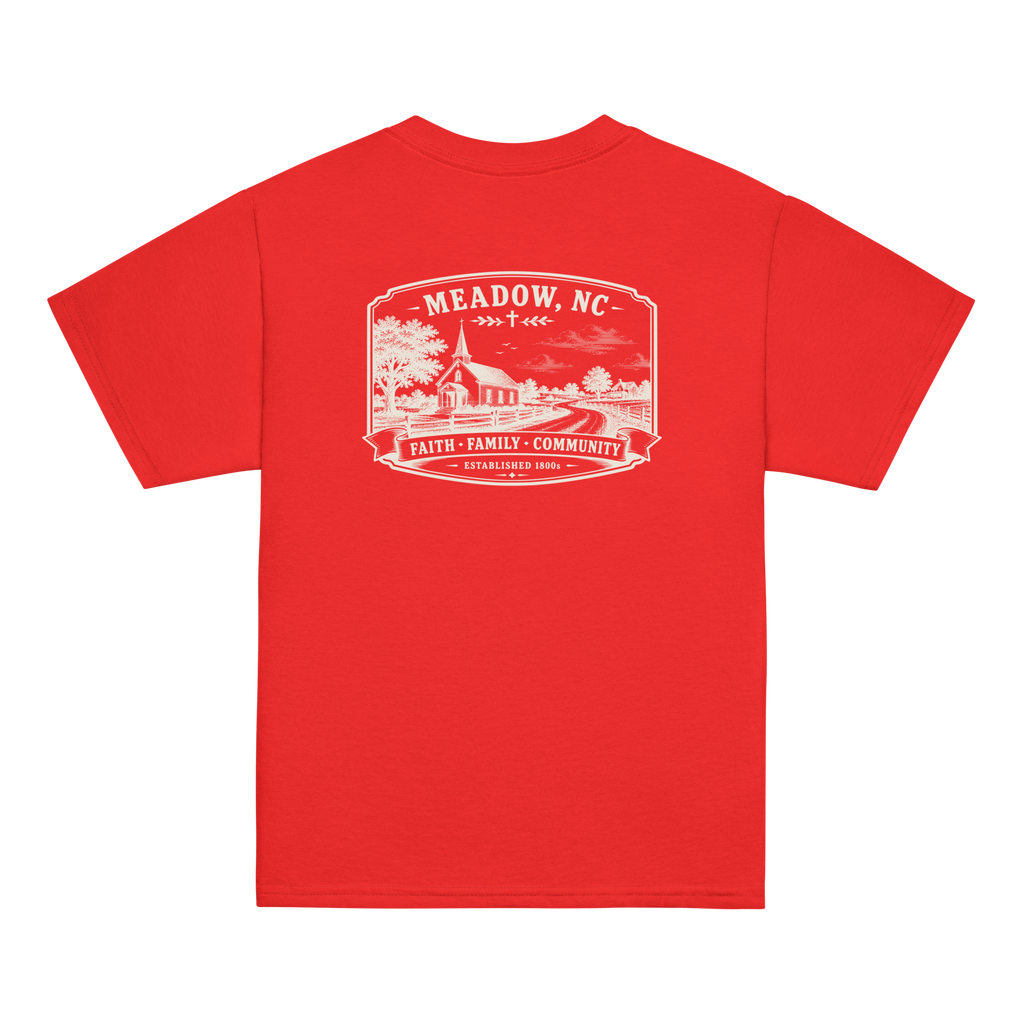 Meadow, NC - Faith, Family, Community - Youth Classic Tee