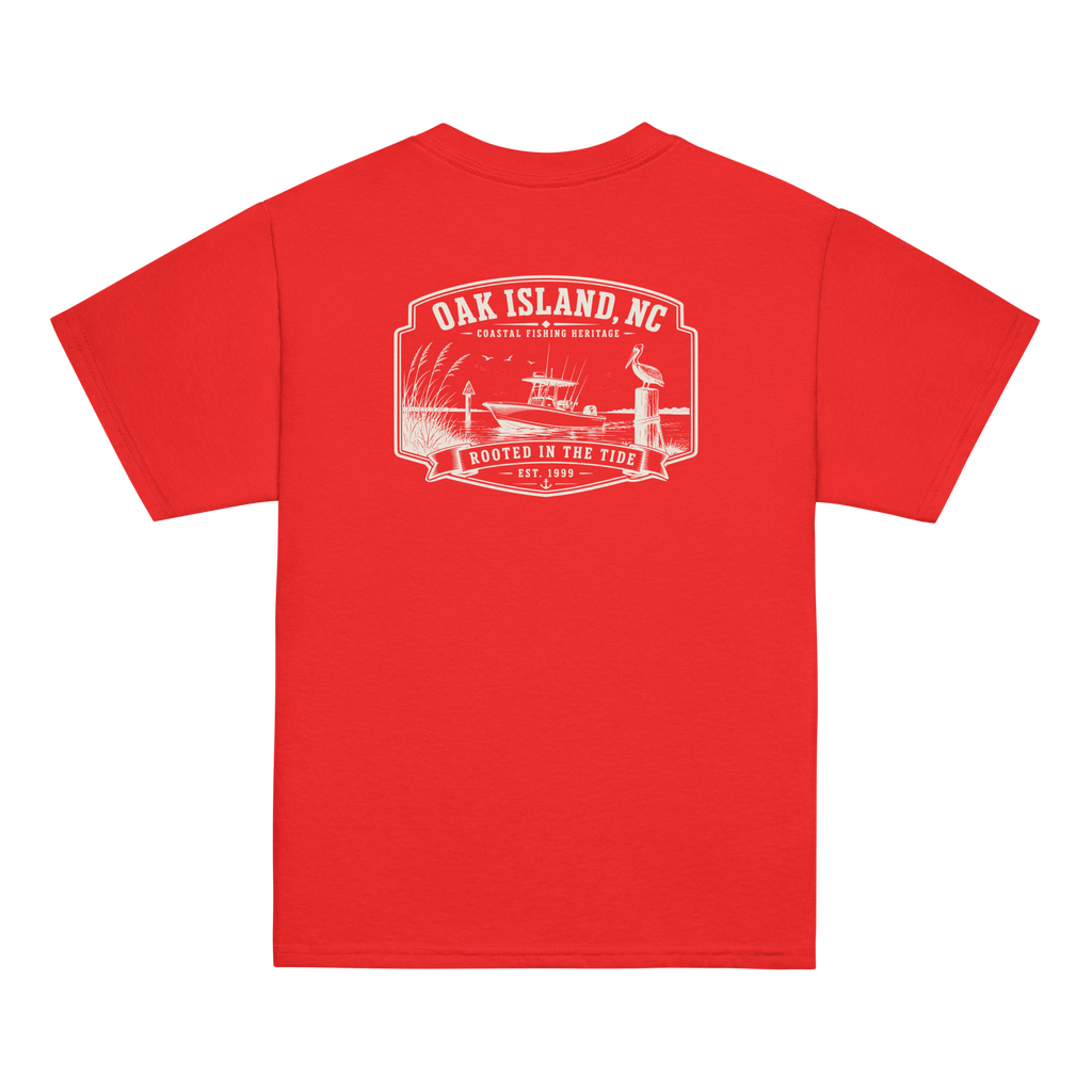 Oak Island, NC - Rooted In The Tide - Youth Classic Tee