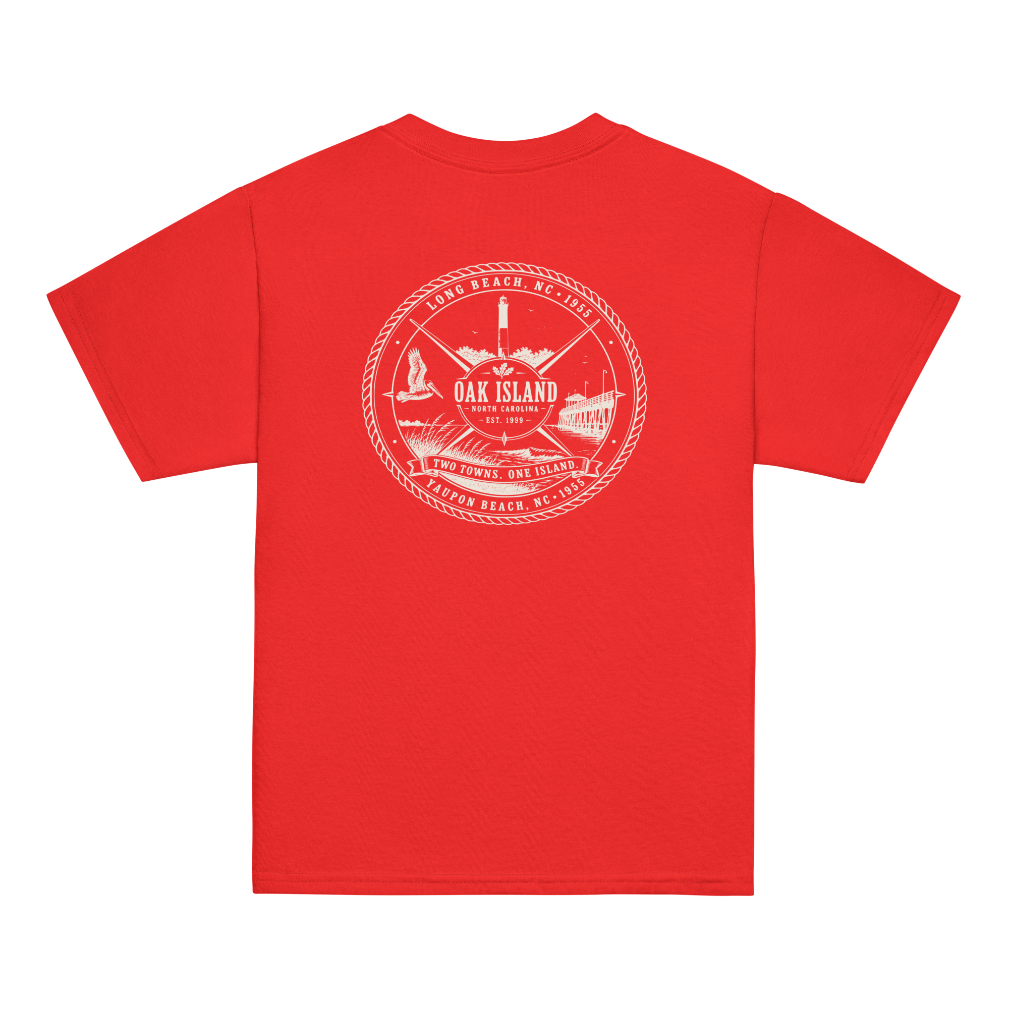 Oak Island, NC - Two Towns. One Island - Youth Classic Tee