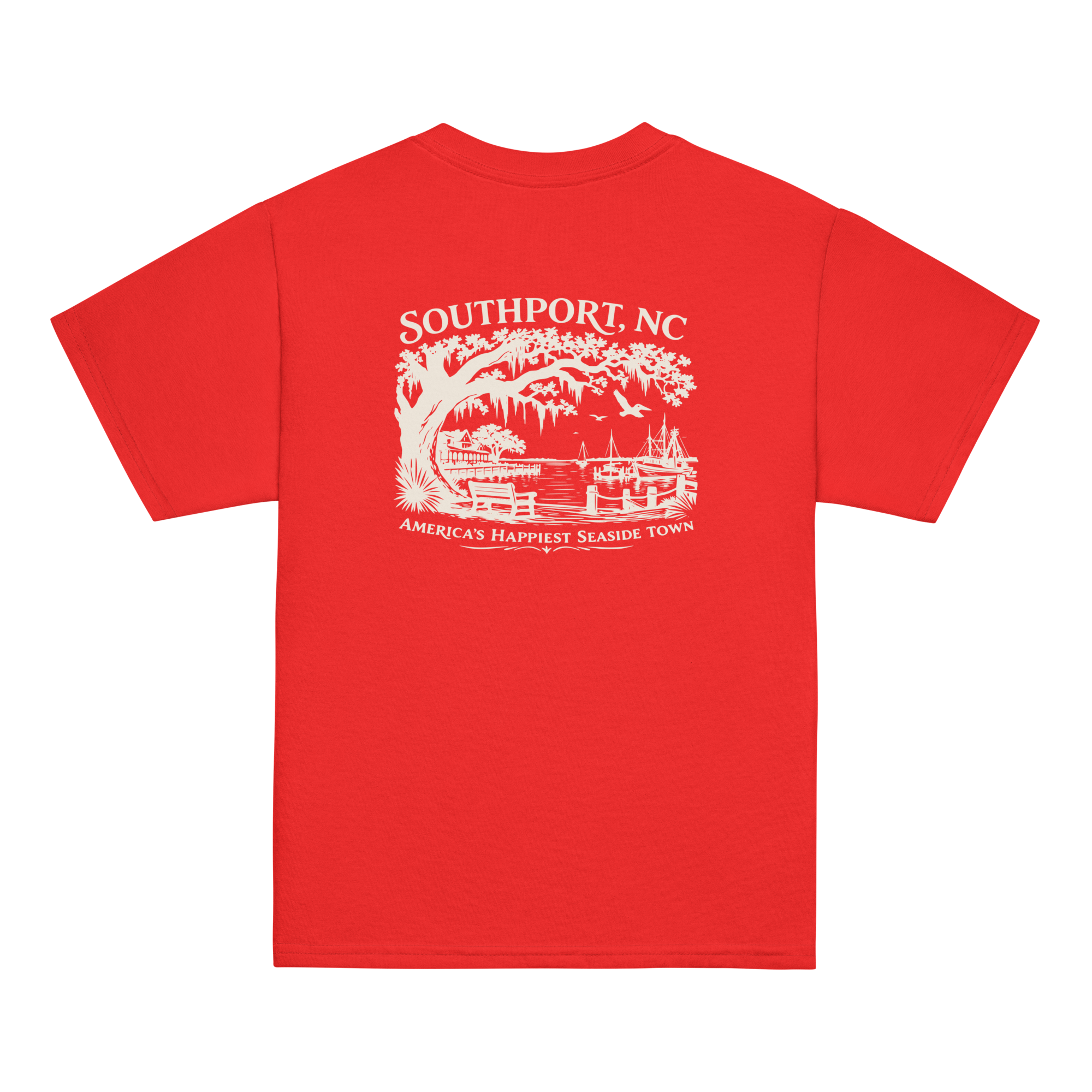 Southport, NC - Happy Seaside Town - Youth Classic Tee