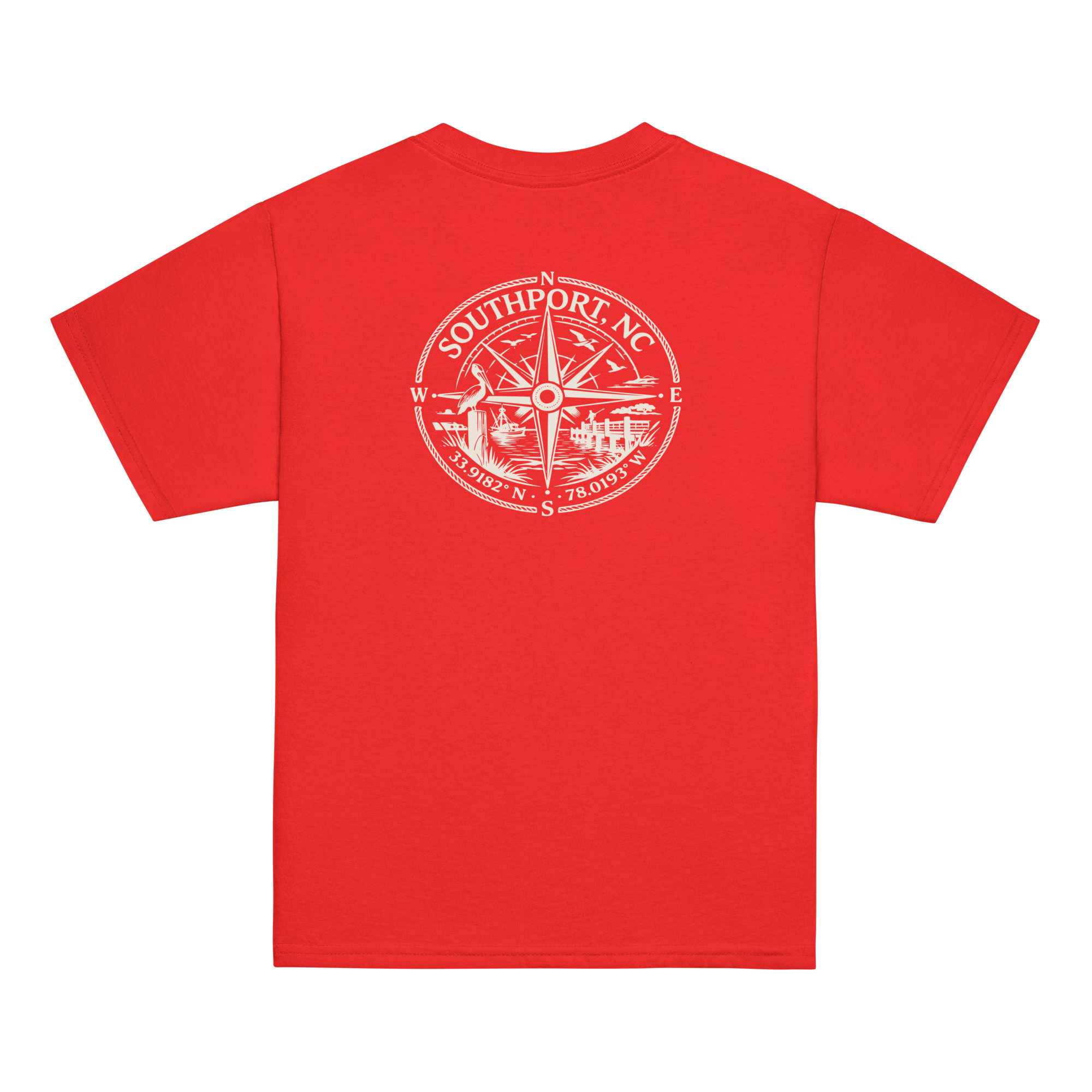 Southport, NC - Compass - Youth Classic Tee