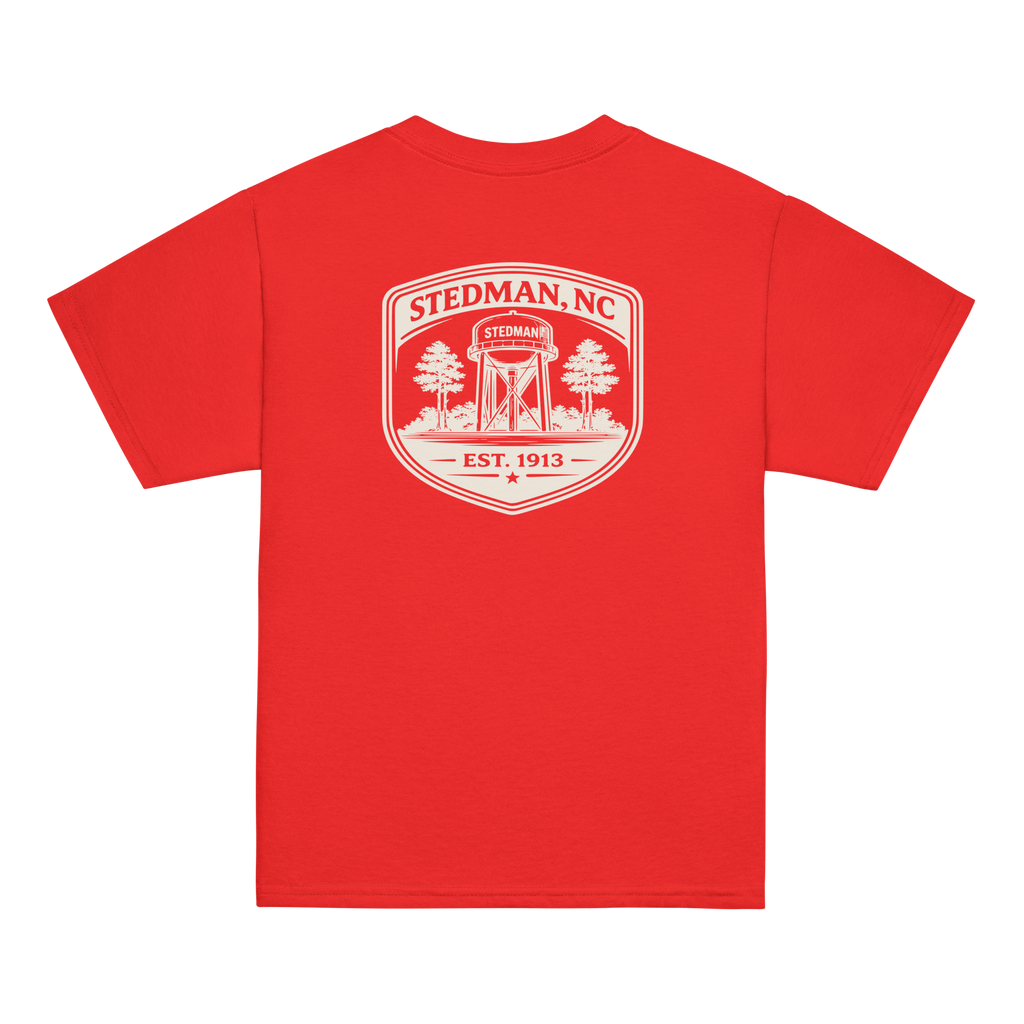Stedman, NC - Water Tower Shield Badge - Youth Classic Tee