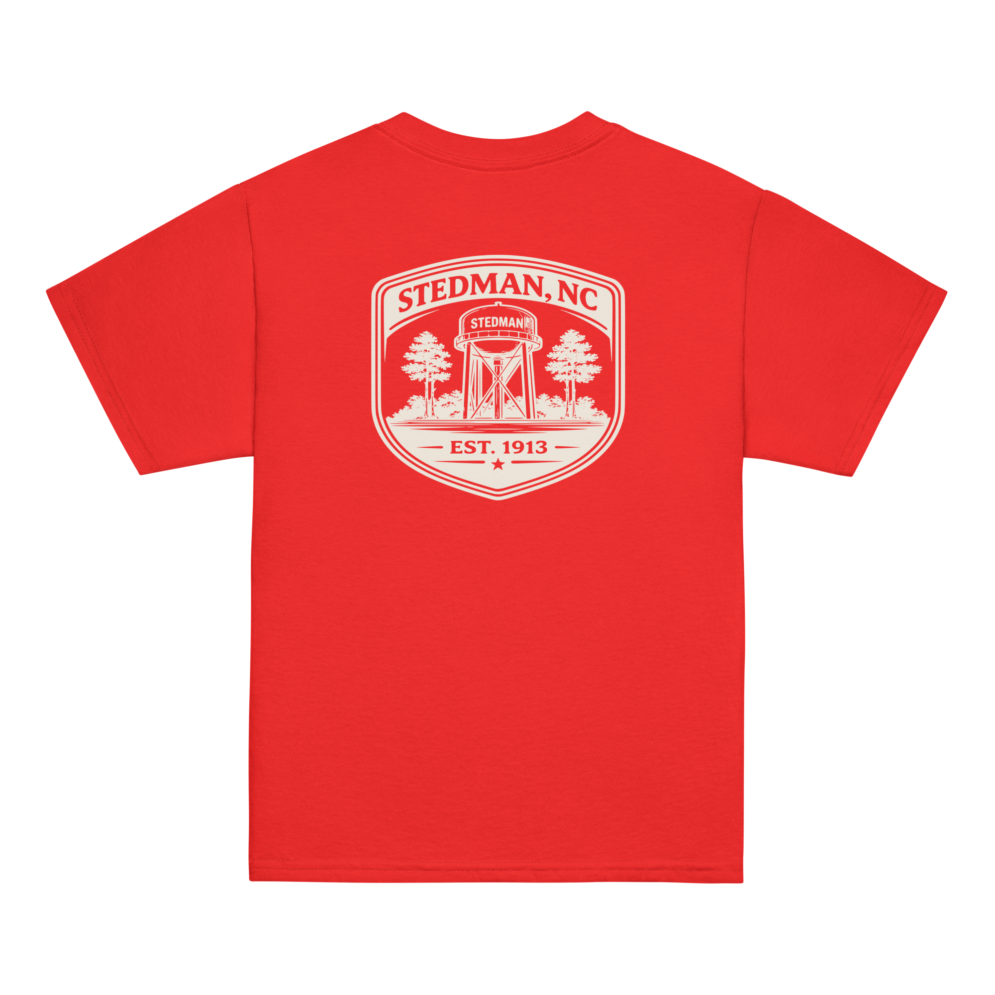 Stedman, NC - Water Tower Shield Badge - Youth Classic Tee