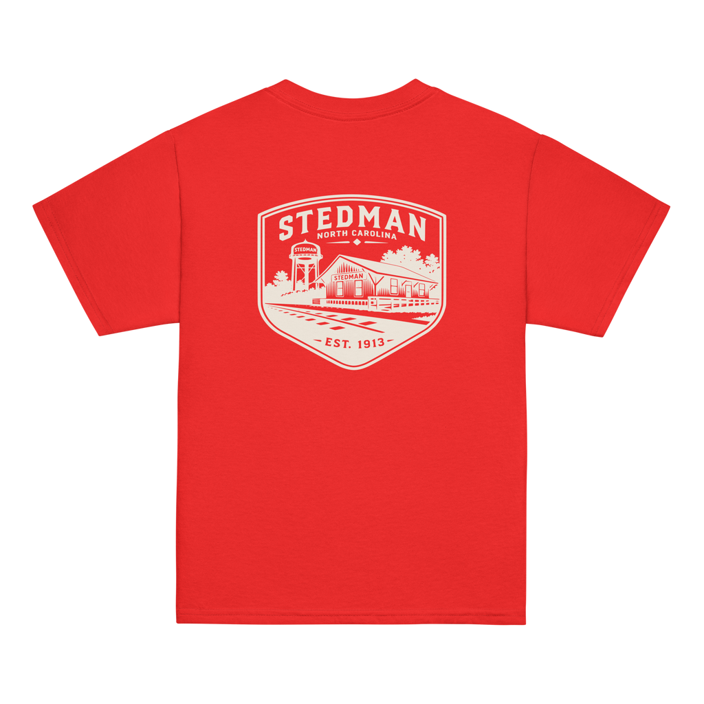 Stedman, NC - Train Depot Badge - Youth Classic Tee