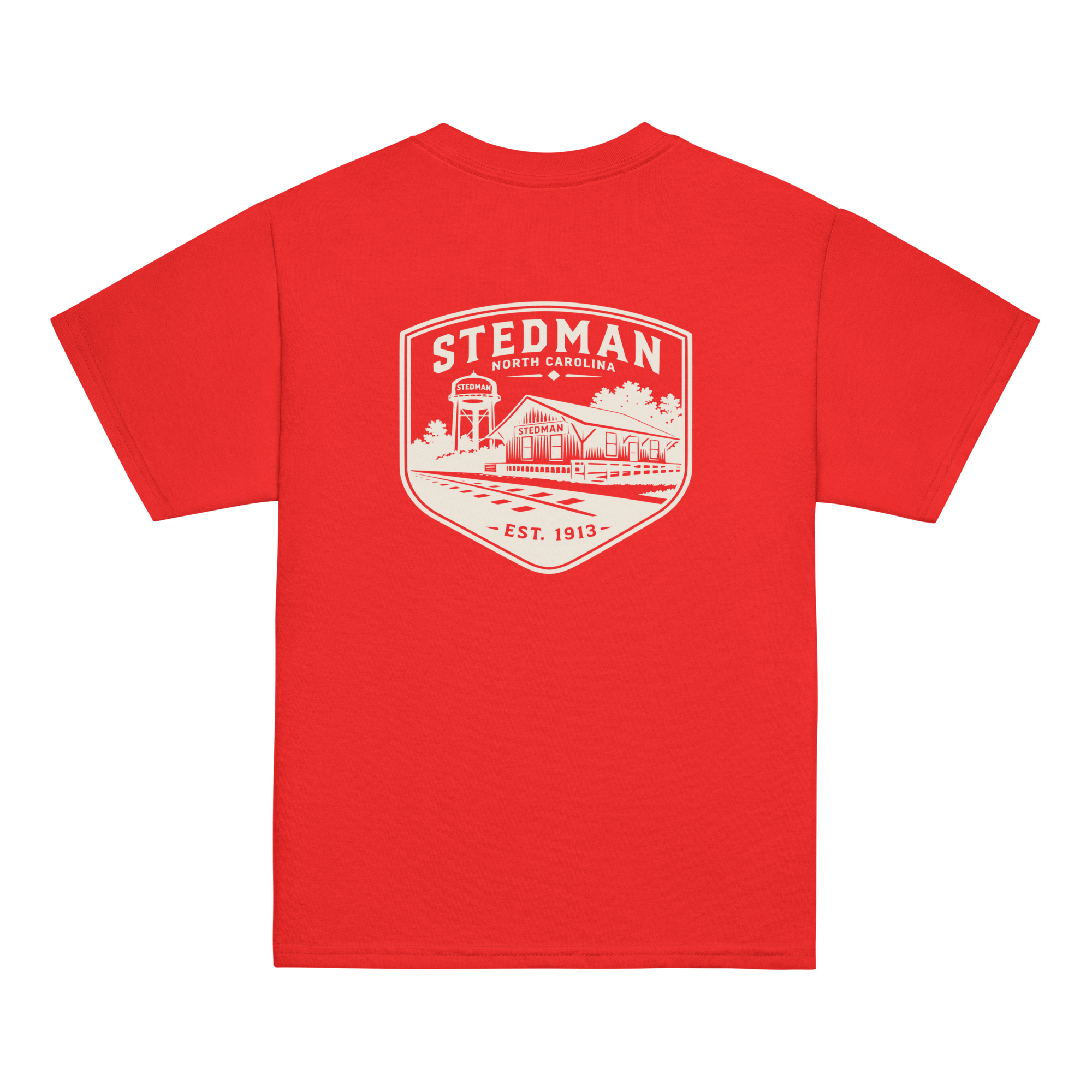 Stedman, NC - Train Depot Badge - Youth Classic Tee