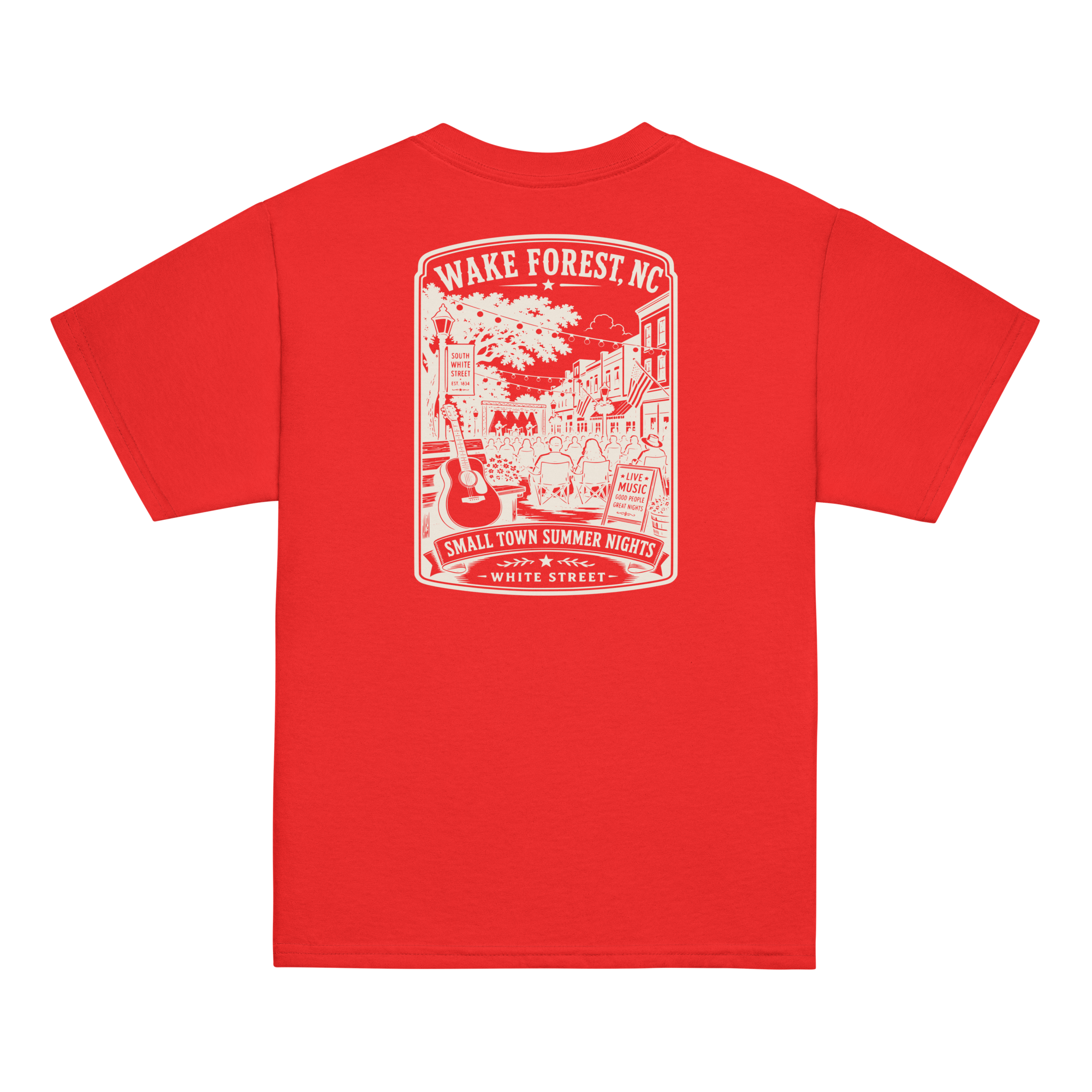 Wake Forest, NC - Small Town Summer Nights - Youth Classic Tee