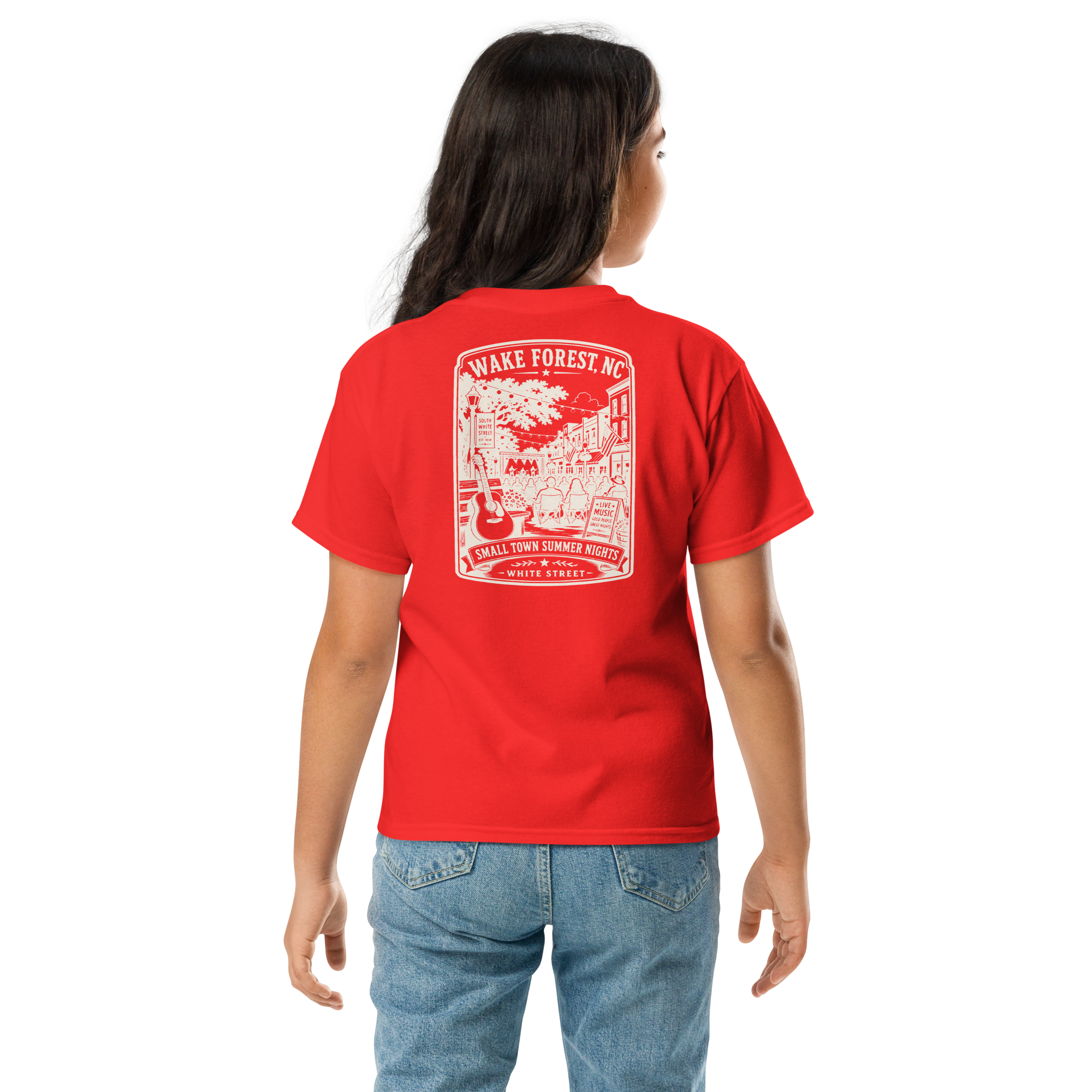 Wake Forest, NC - Small Town Summer Nights - Youth Classic Tee