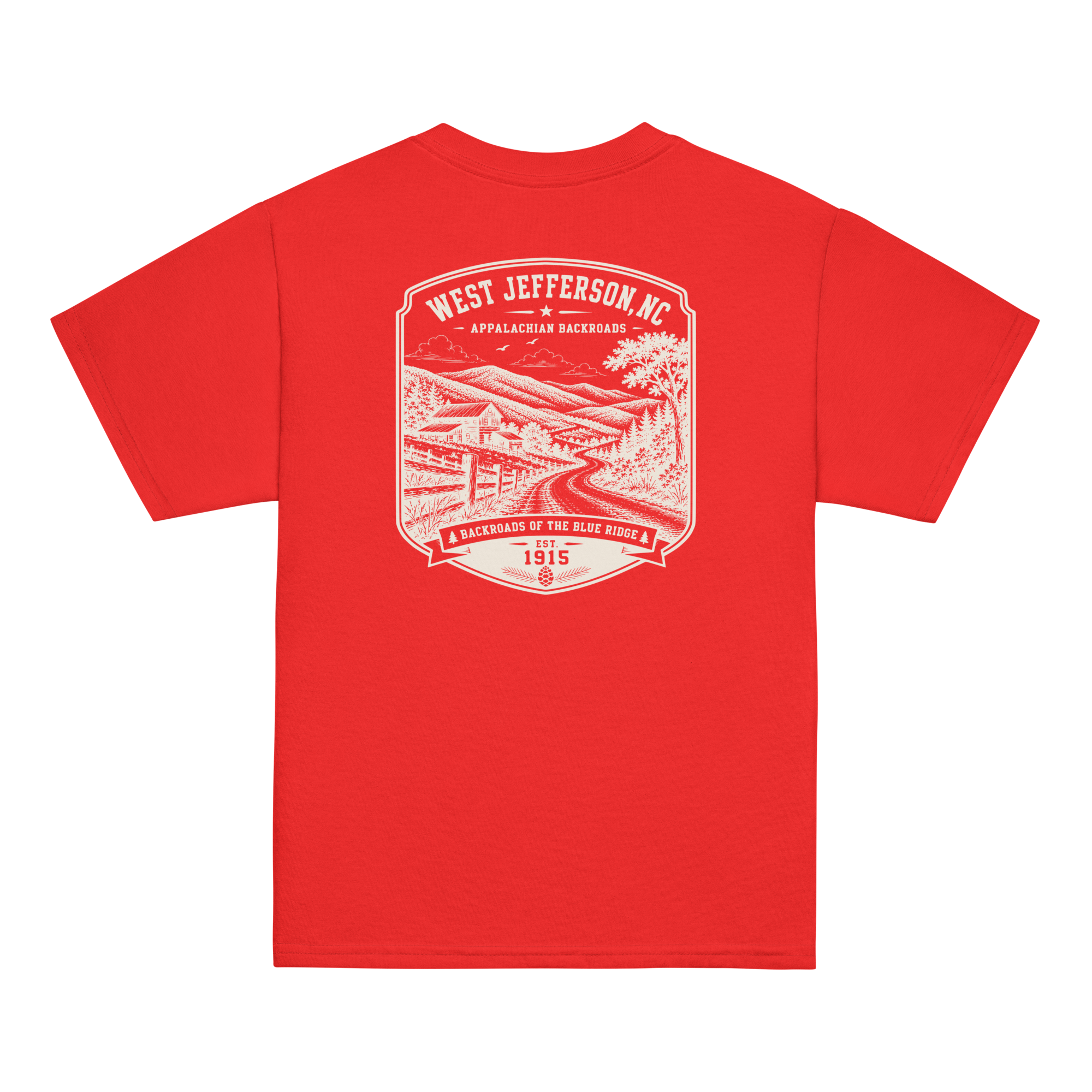 West Jefferson, NC - Appalachian Backroads - Youth Classic Tee