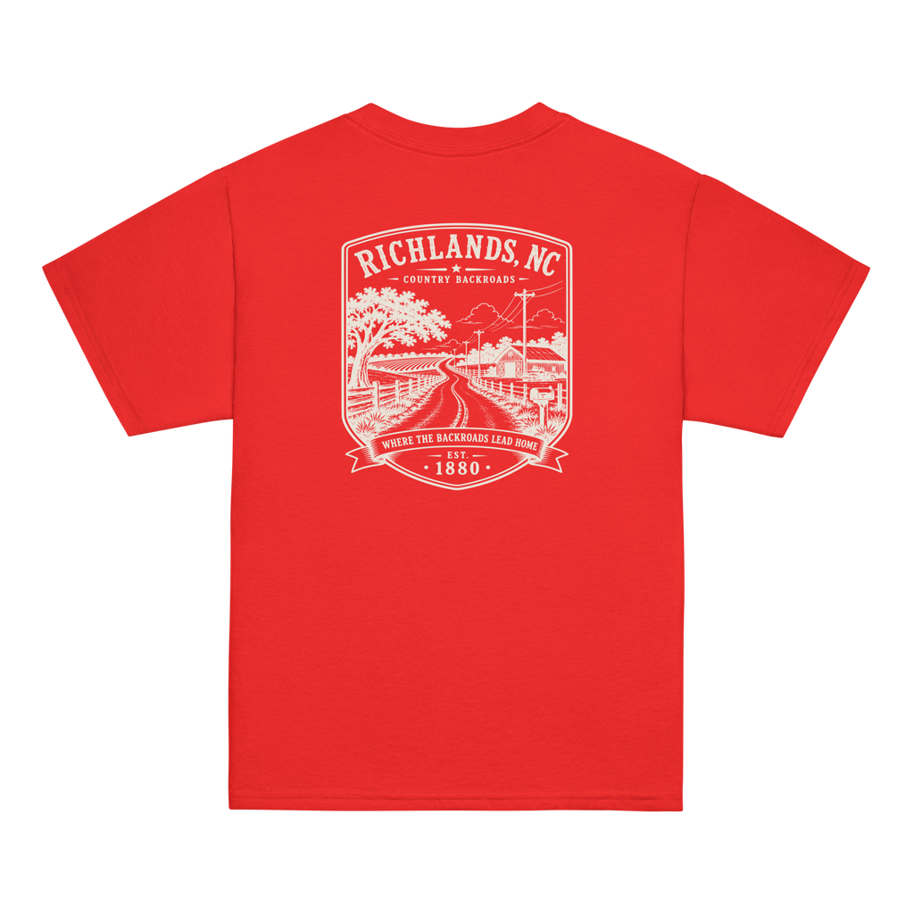 Richlands, NC - Country Backroads - Youth Classic Tee