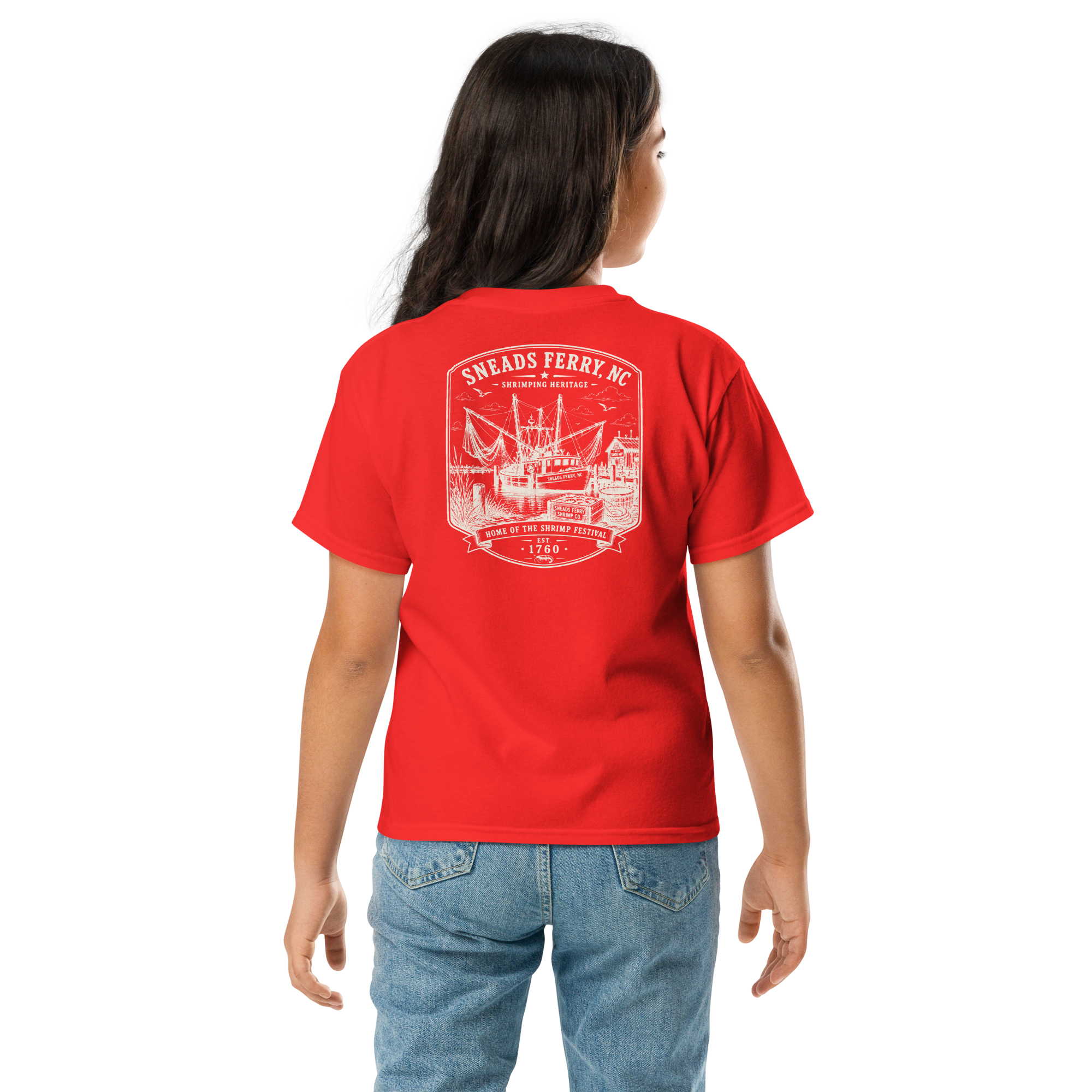 Sneads Ferry, NC - Shrimping Heritage - Youth Classic Tee